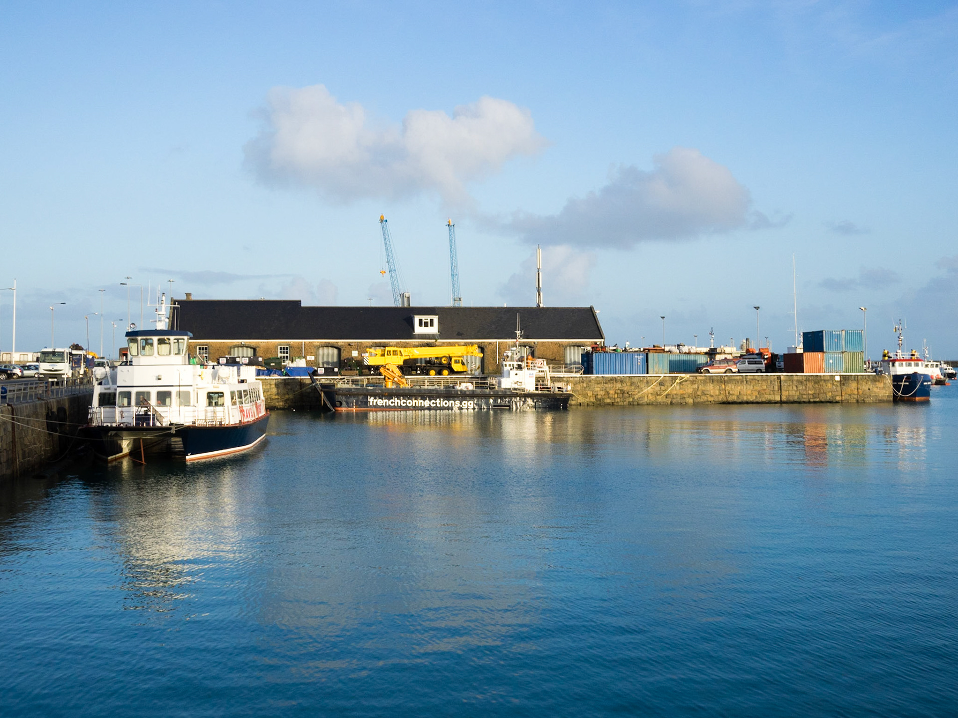 Guernsey Harbour, the calm after the storms.