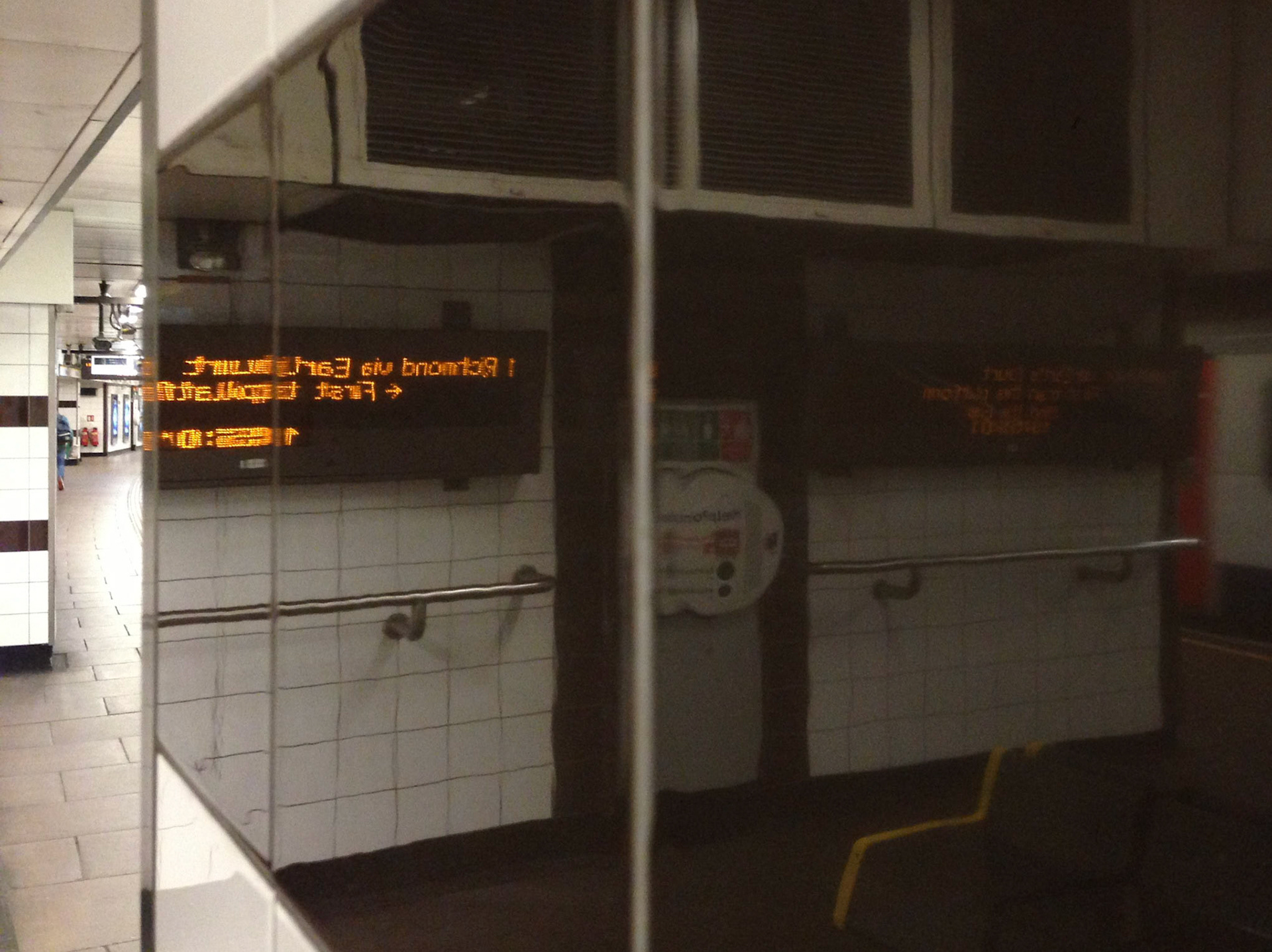 The next train home is over there!