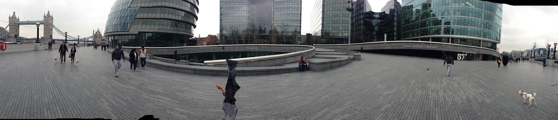 The same lad is, aparently both walking into and out of this image.Unfortunatly he appears to have suffeder some structural integrity failures in the middle of the image!.