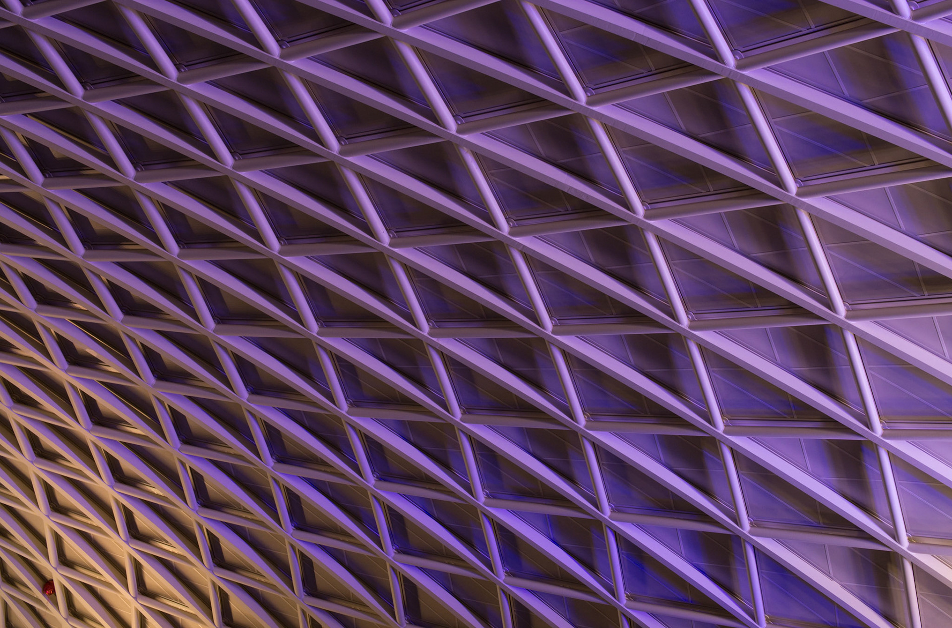 I was in London today as part of the RPS London 24 hr Photo Challenge / Marathon.While at Kings Cross I saw this amidst the ceiling structure.