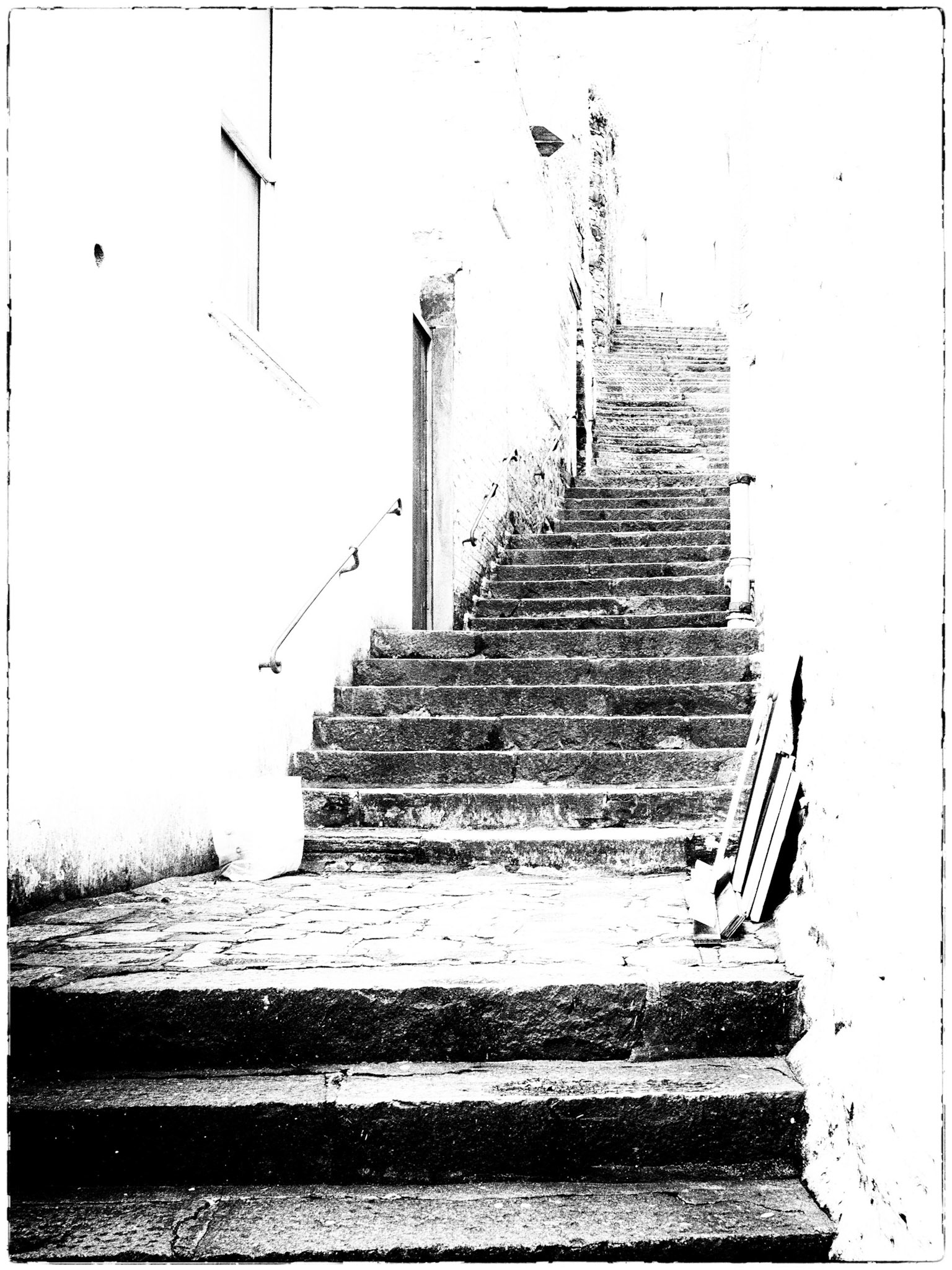 Honestly, there is a hotel at the top of these steps.My guess is that they cater to Mountain GoatsPS - Not a sunrise.