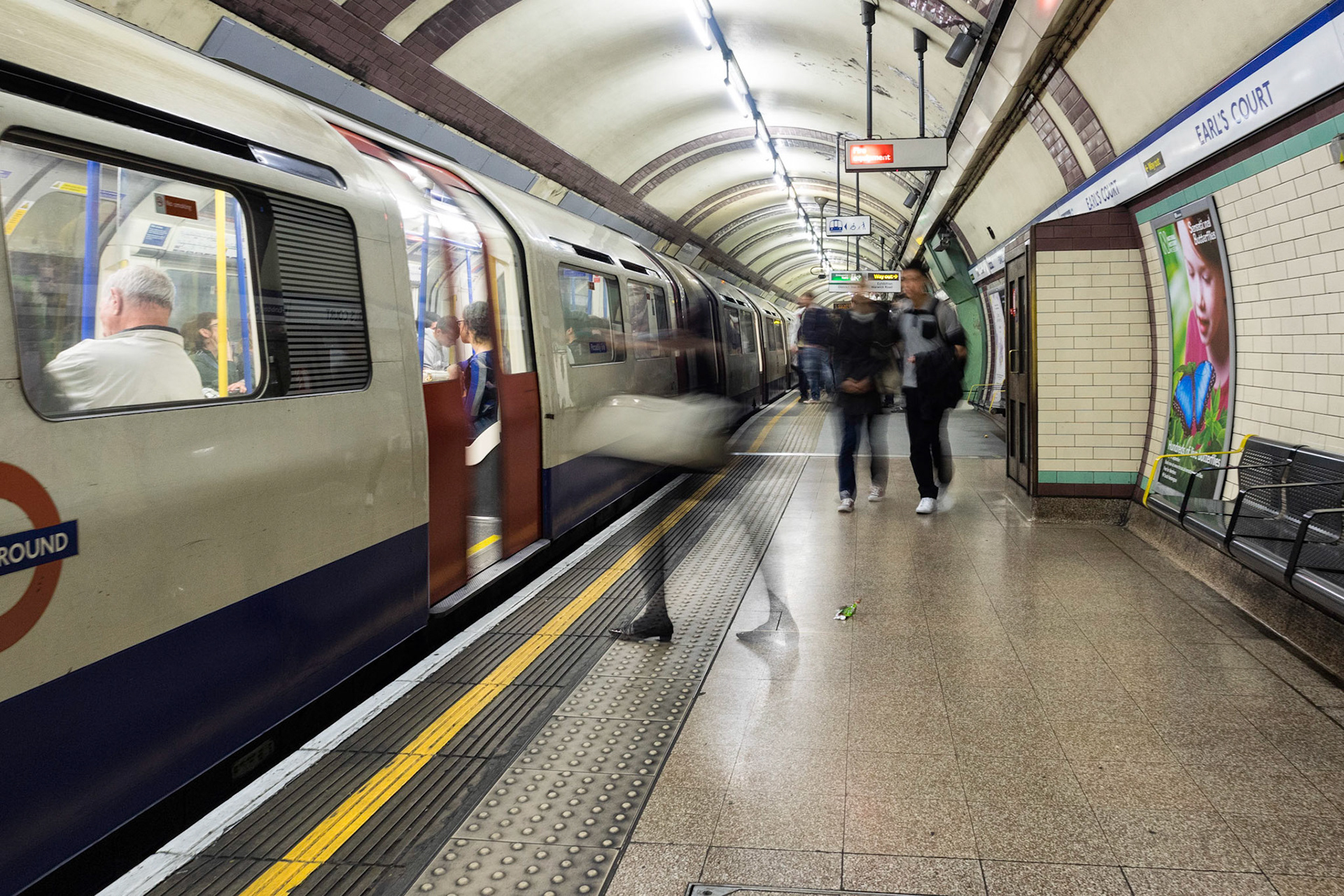 Changing trains at Earls Court.