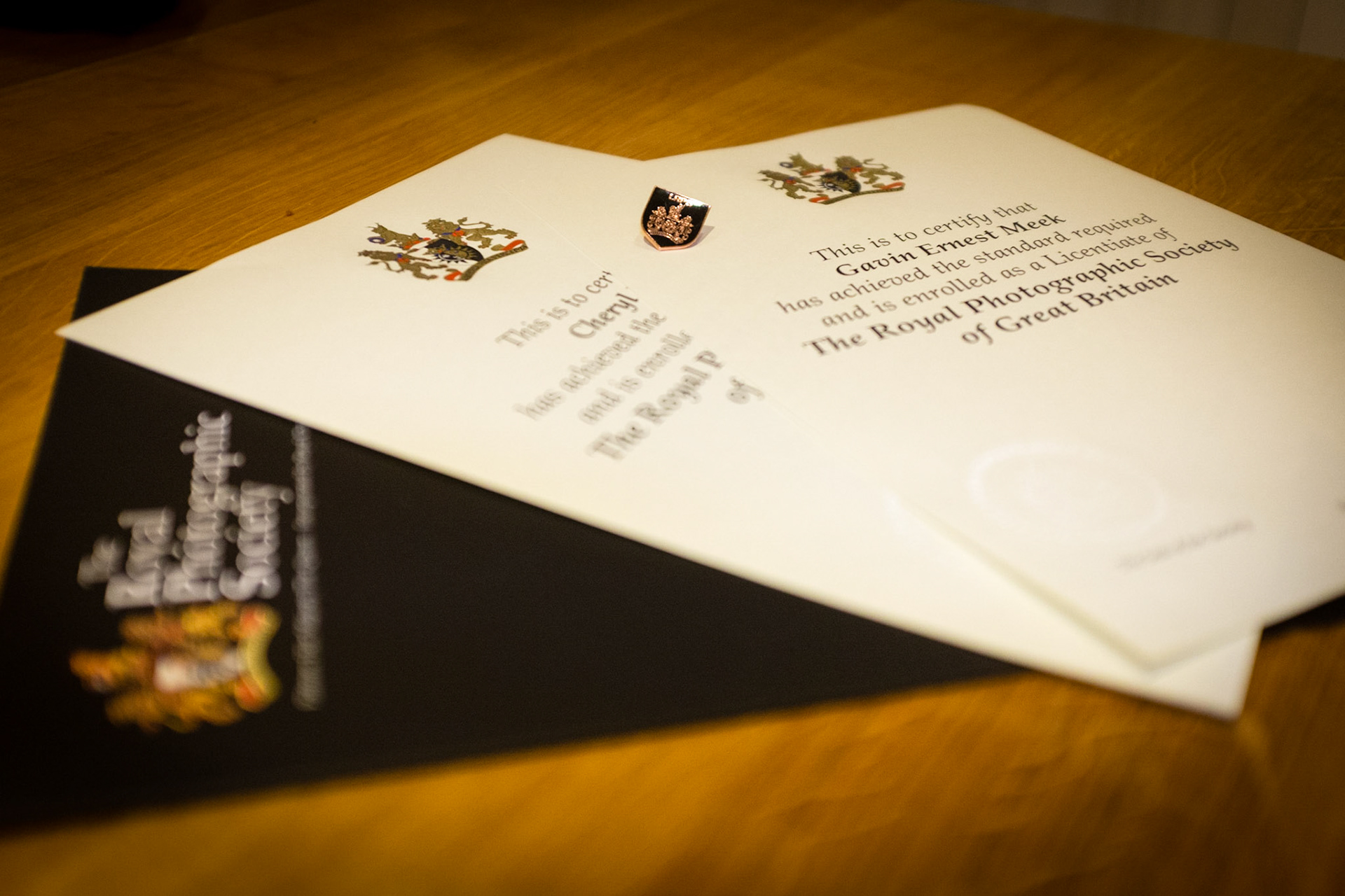 Tonight we attended a private viewing of the RPS SIG exhibition.The Vice President of the RPS was also there, as were Cheryl and My freshly minted LRPS certificates.A Vice Presidential presentation ensued!It was completely unexpected. We were not expecting our L Panels to be ratified untill next week.