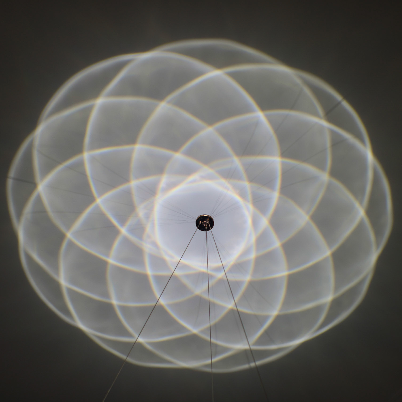 The interference pattern of a light in the RSA building, London