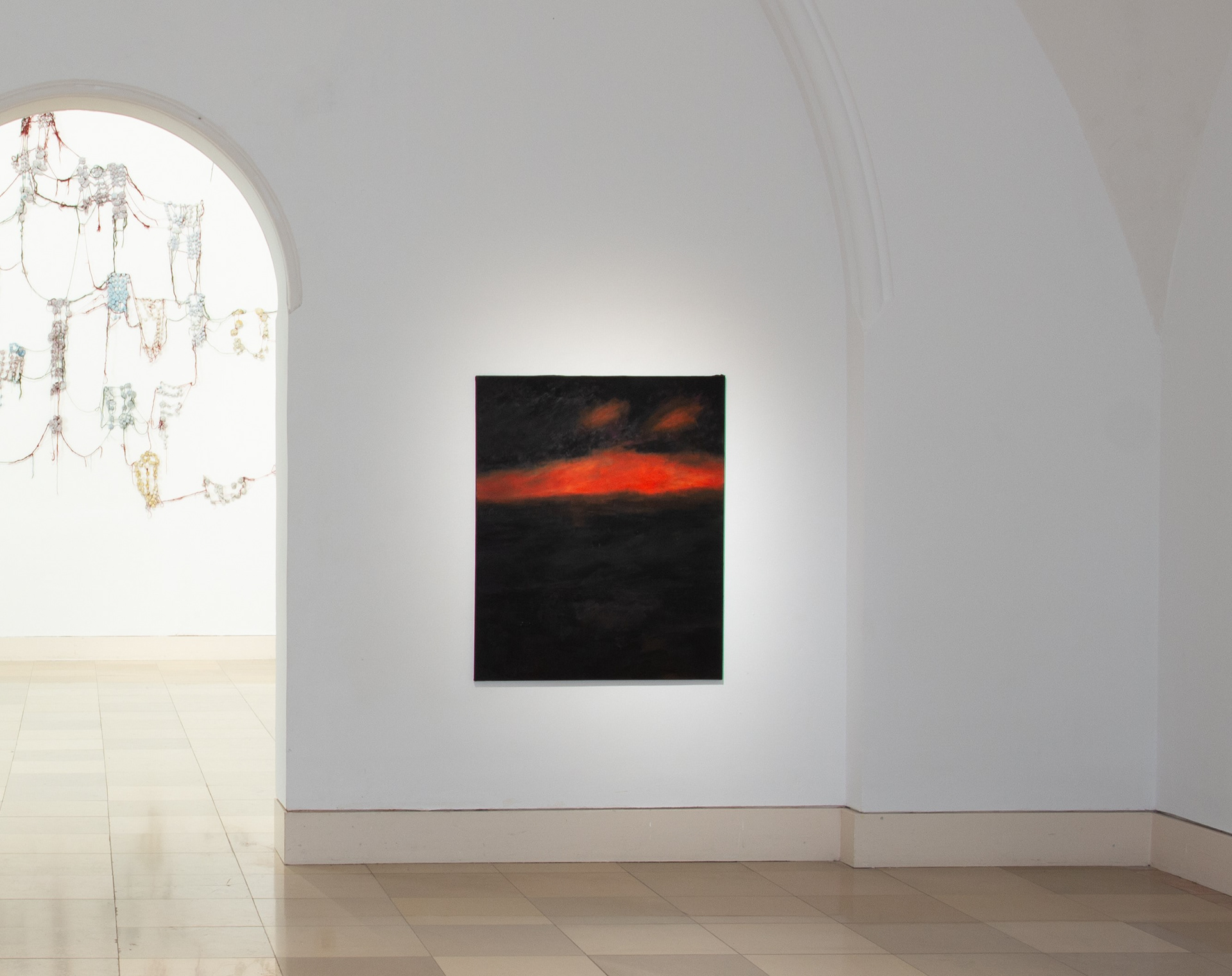 "Untitled (black, red)" - canvas, acrylics - 120x100cm - 2024 - Munich