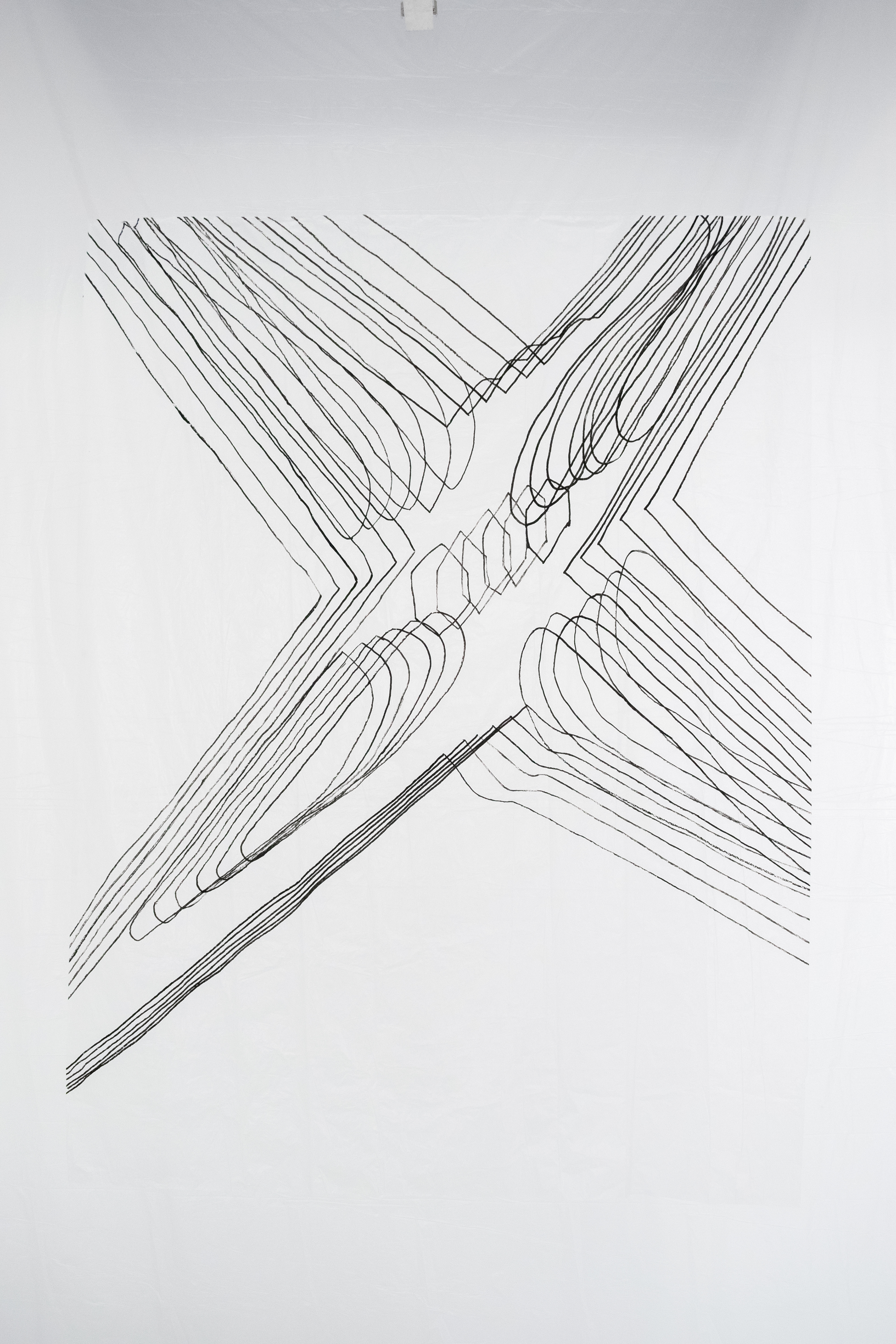 Untitled (4) - acrylics on plastic sheets - 120x80 - 2025 - Budapest