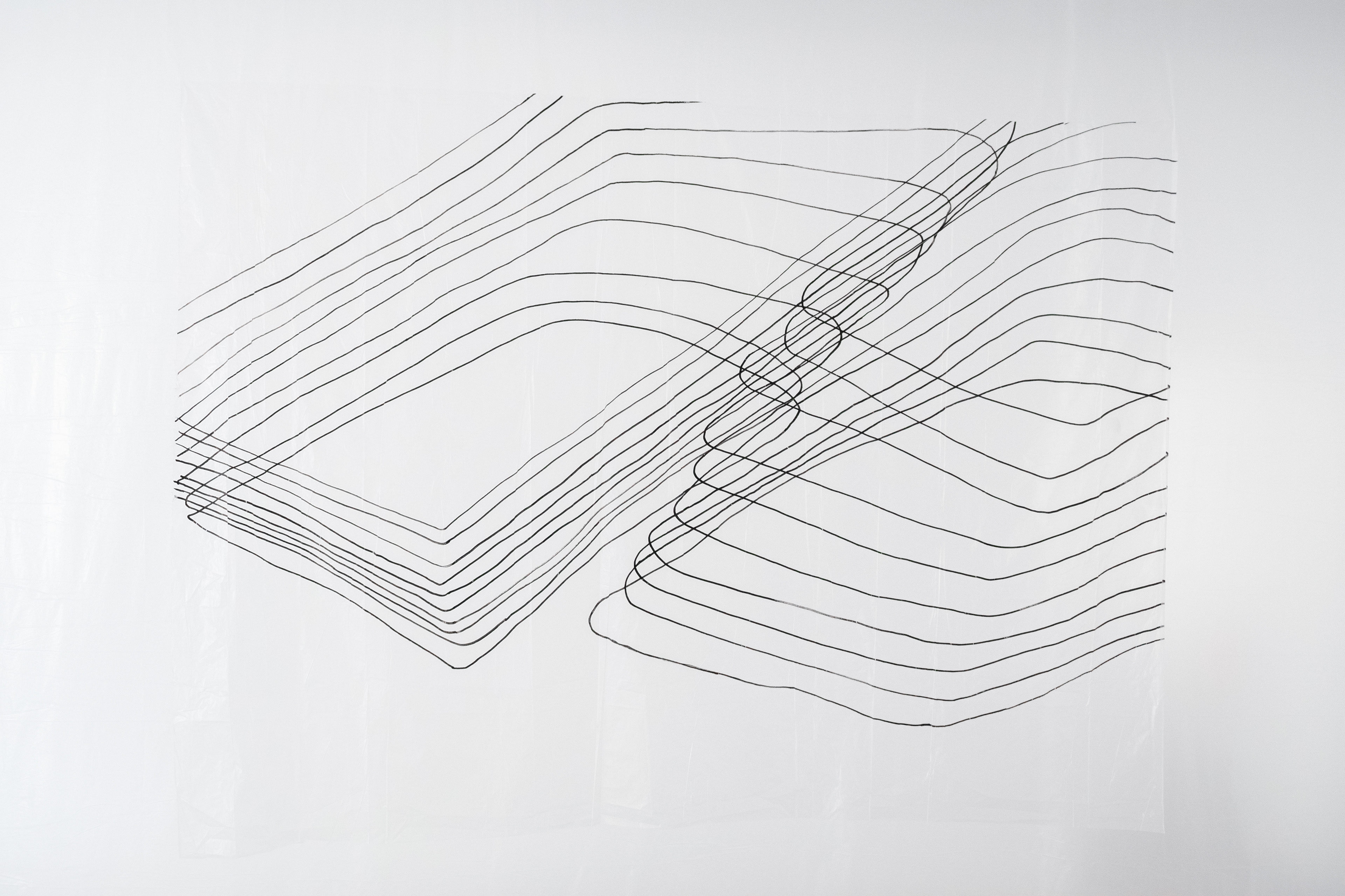 Untitled (5) - acrylics on plastic sheets - 80x120cm - 2025 - Budapest