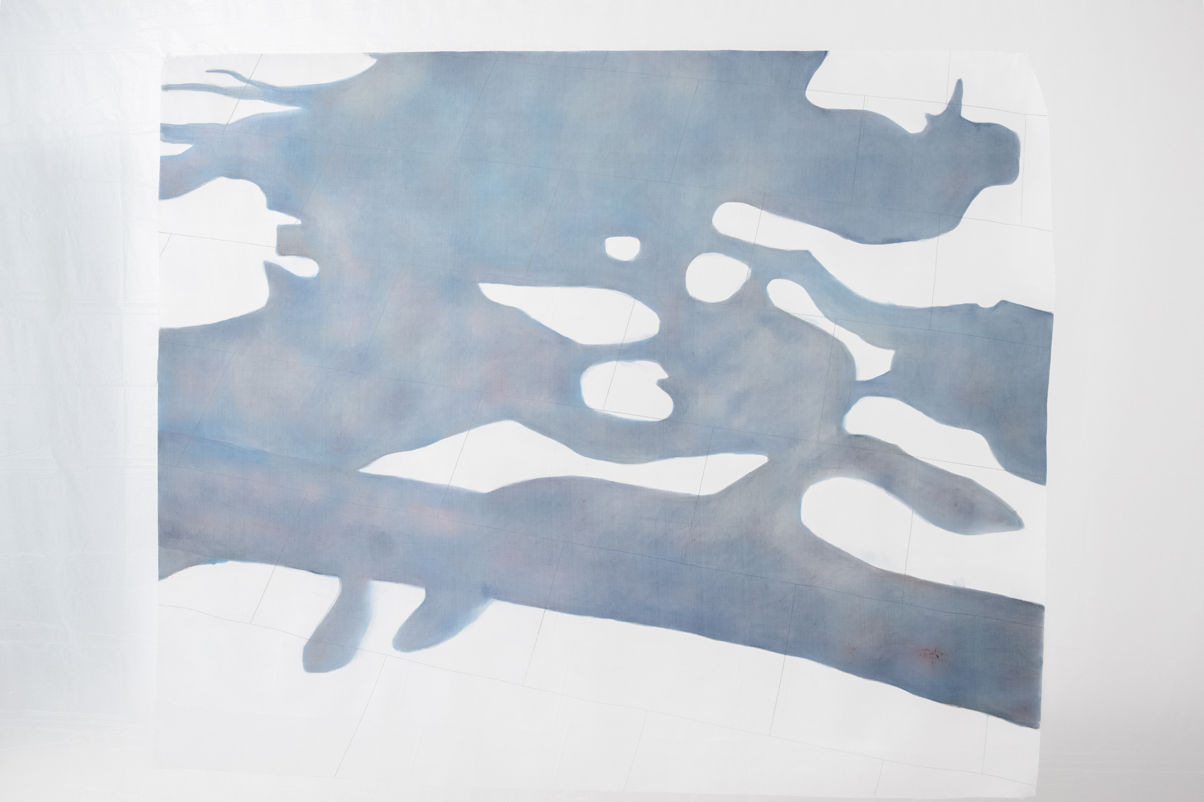 Untitled (1) - silk, oil - 100x120cm- 2025 - Budapest