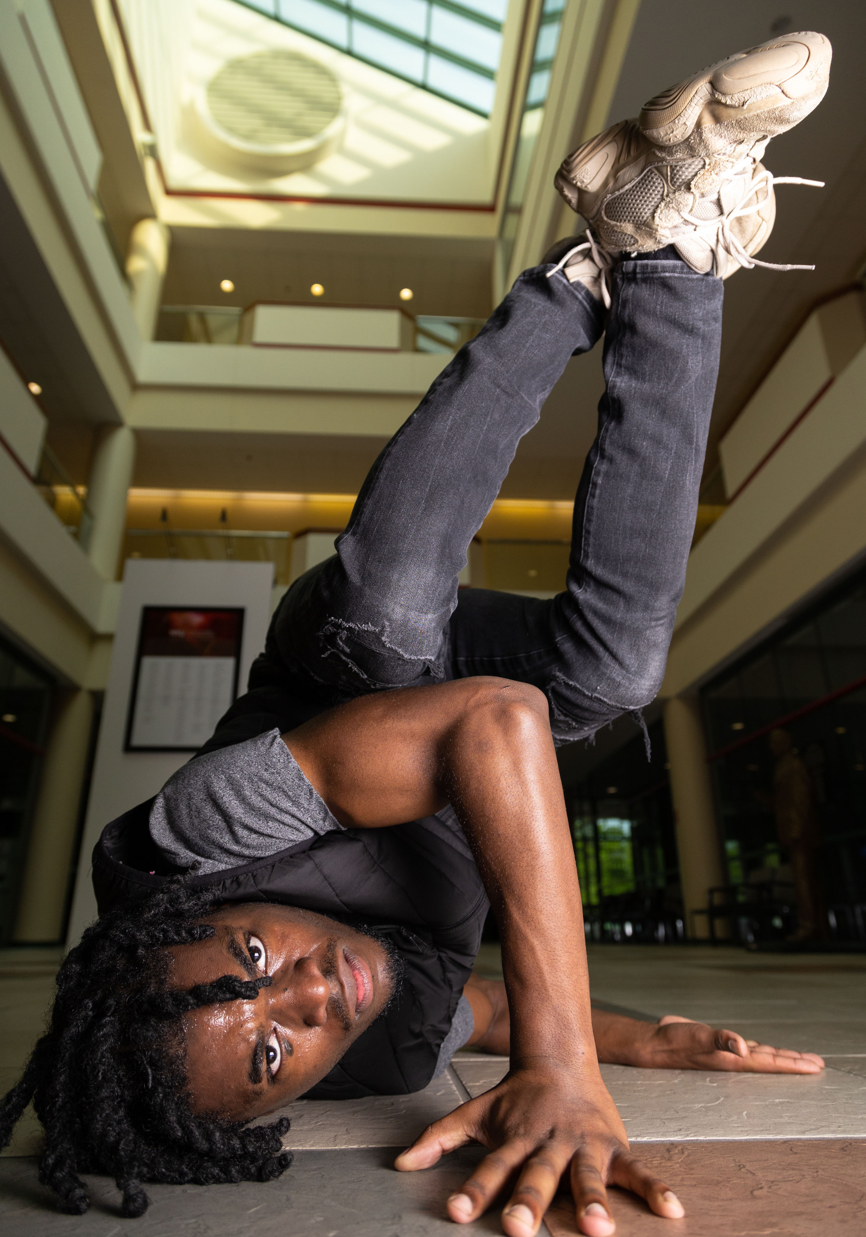 “I’ve been dancing for I’d say about five years going on,” said freshman Jordan Nunnally. “It started out as a very small habit just for fun. It’s a happy place for me, a coping mechanism, and something I’d use to uplift and inspire. Now I attempt to learn many other dance styles to connect with others. Personally if it wasn’t for dance, I wouldn’t be the person I am and I wouldn’t have the friends I have now. Photographed at Western Kentucky University’s Jody Richards Hall on April 27, 2024. 