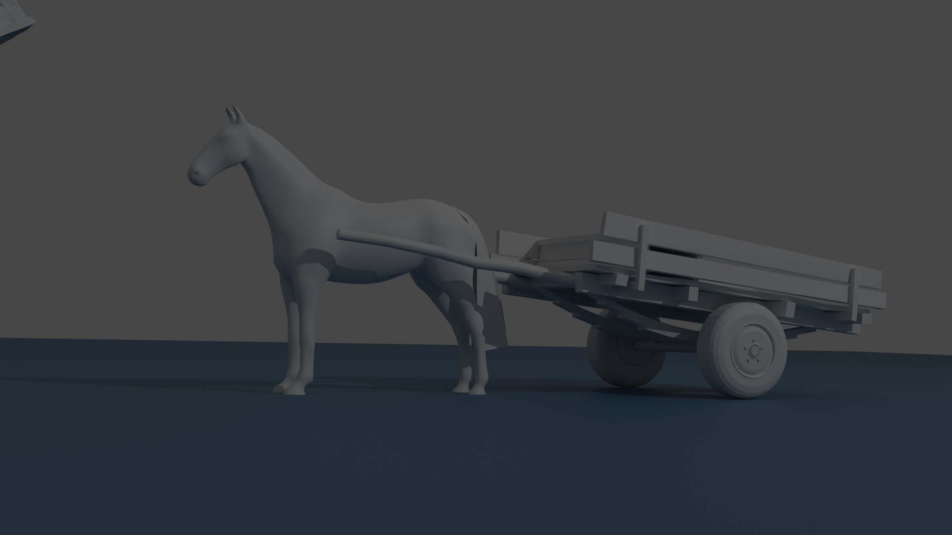 Karren Modell in blender
