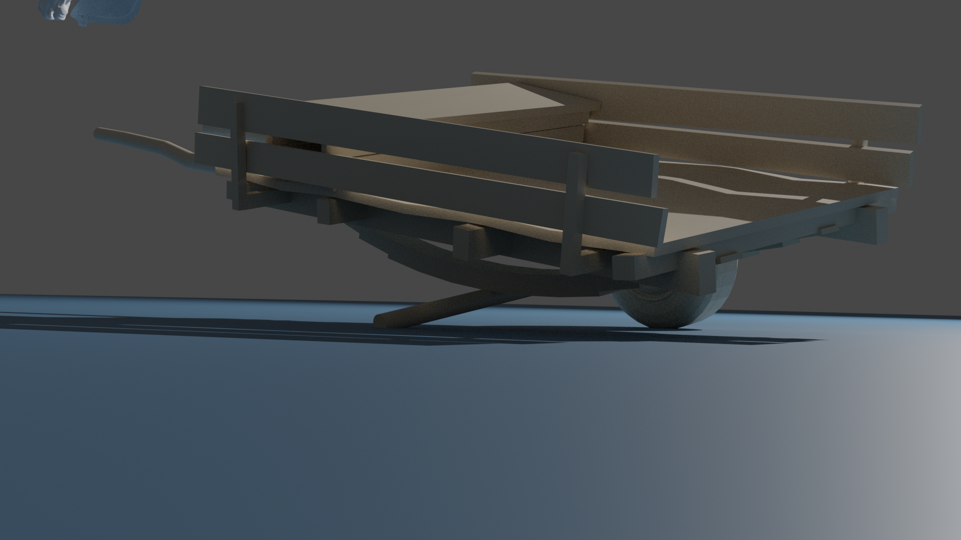 Karren Modell in blender