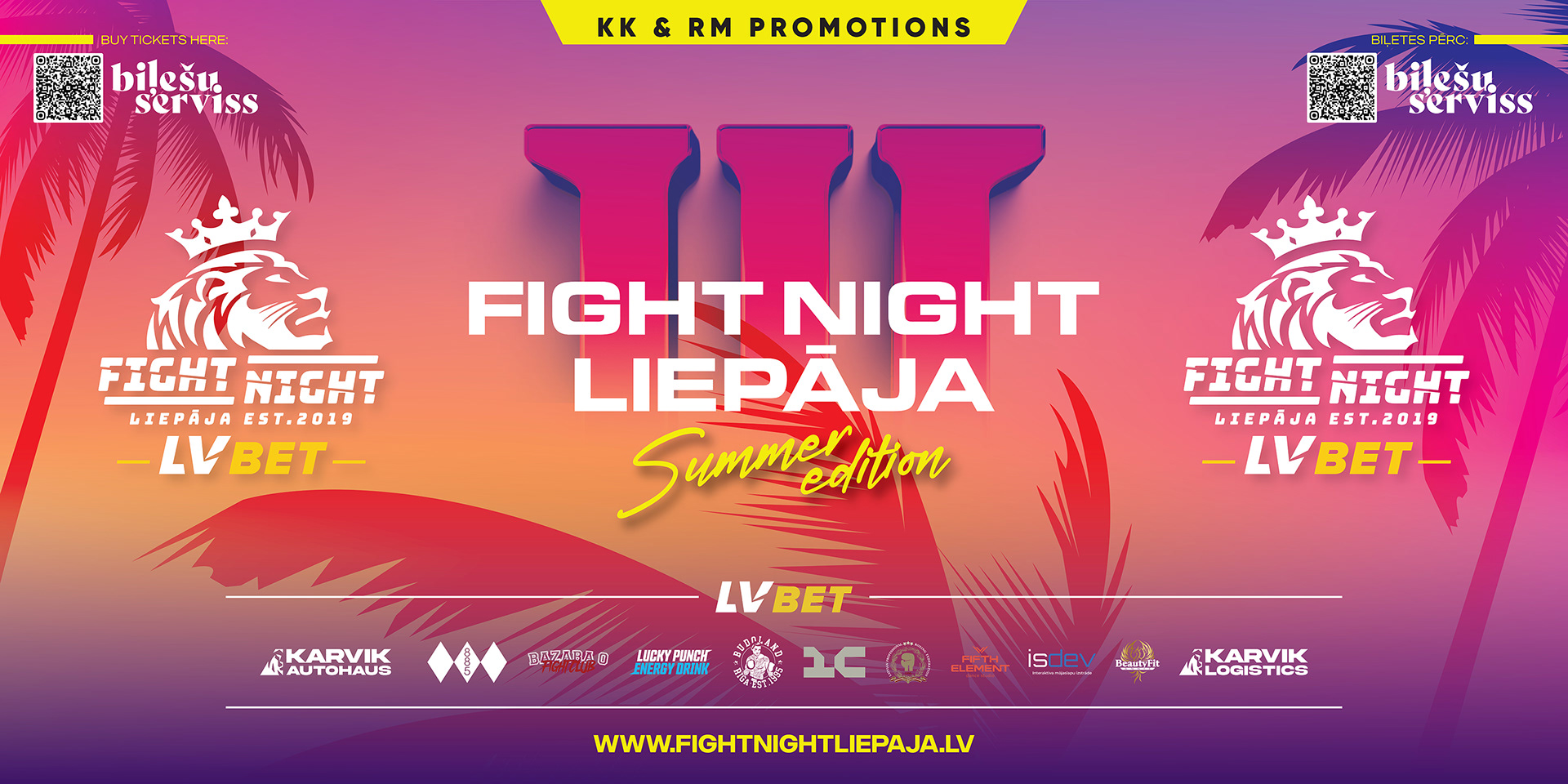 Visual Identity & Design for Fight Night Liepāja summer 3