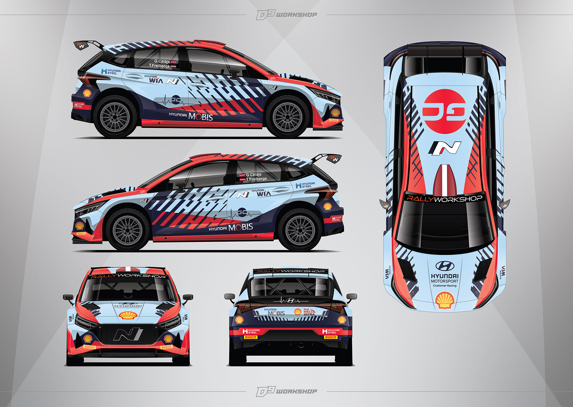 Rally car Livery / G. Cēlājs - T. Freibergs 