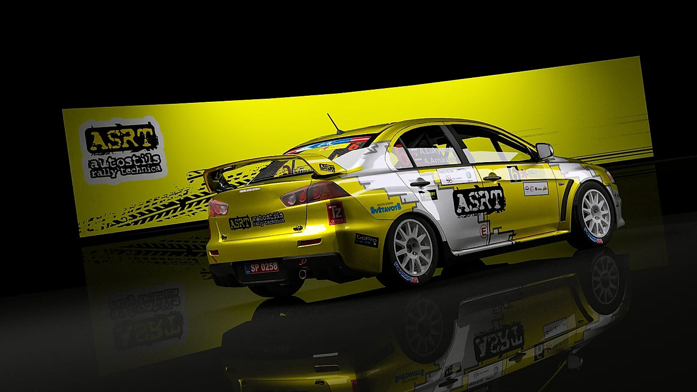 Rally car livery and 3D studio image / ASRT