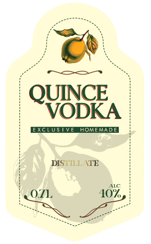 Label design / Quince vodka