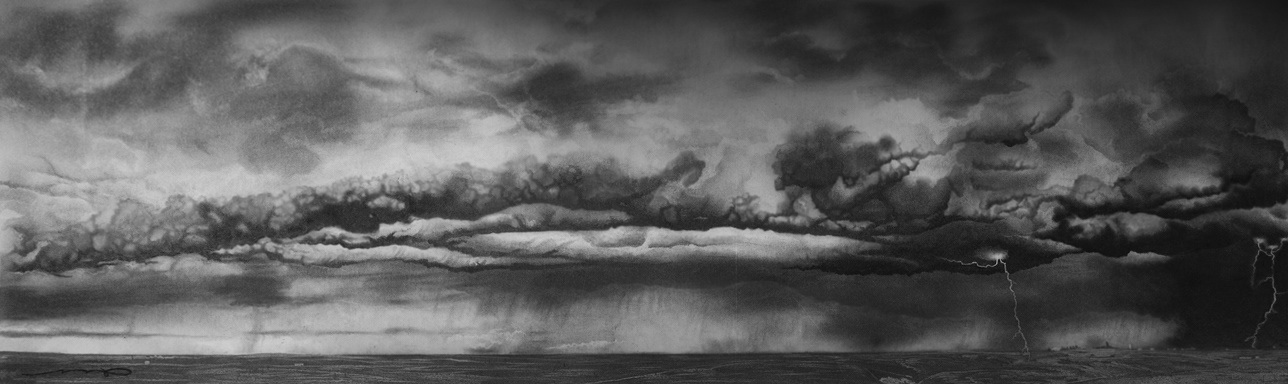Look West | 42" x 18" | Charcoal on Strathmore Paper