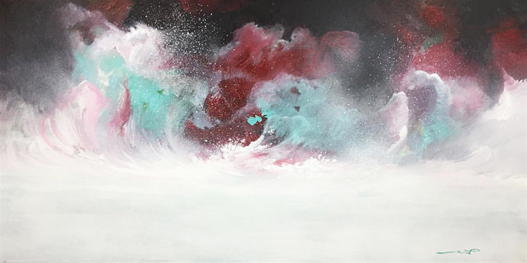Off the Beaten Path I Reign | 32" x 60" | Acrylic on canvas