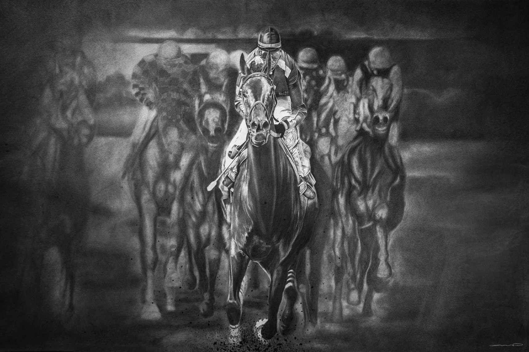 Mud On Your Face | 80" x 42" | Charcoal on Strathmore Toned Paper
