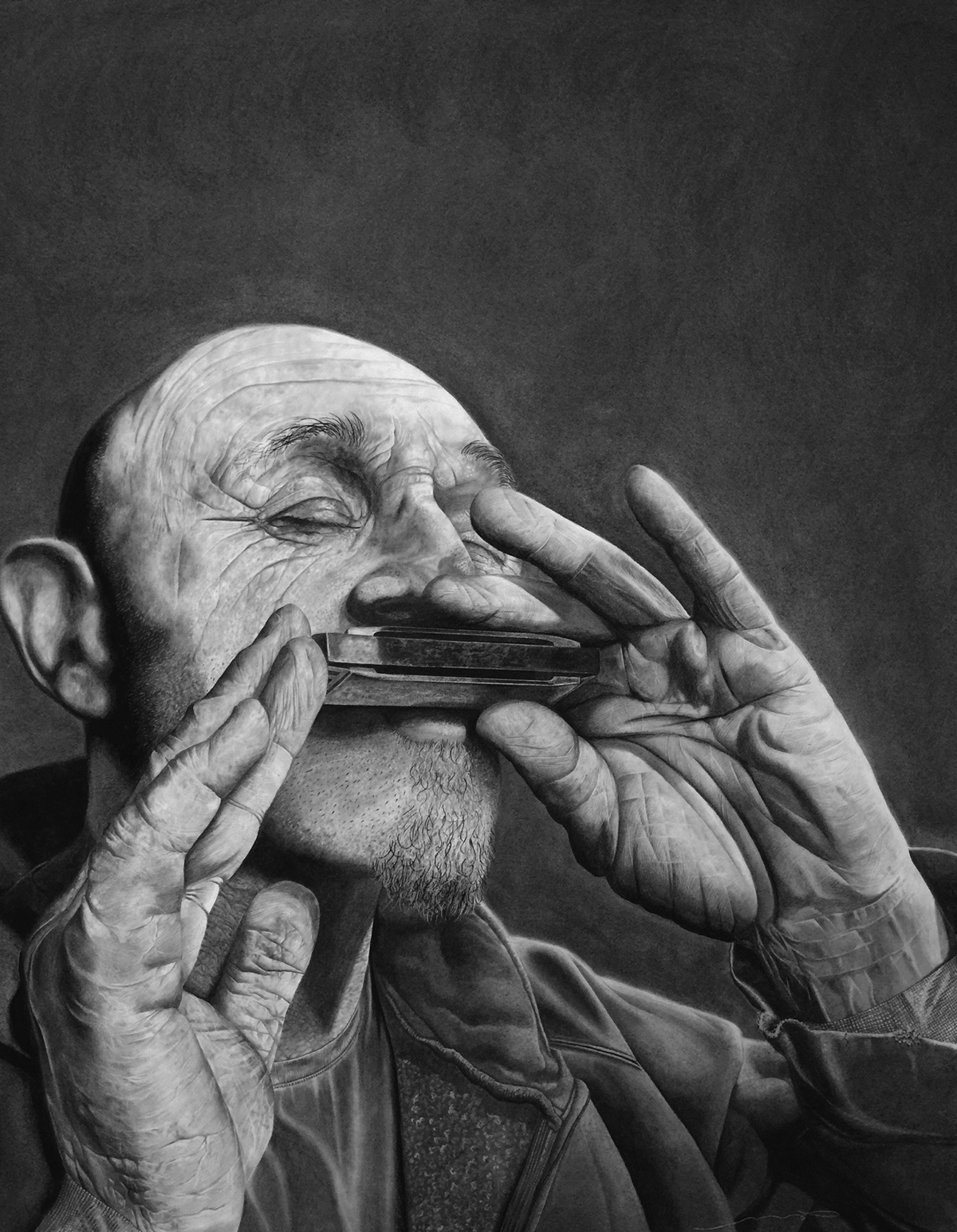 My Father, the Artist | 32" x 48" | Charcoal on Strathmore Toned Paper