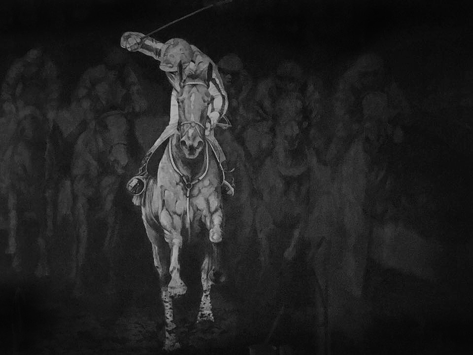 We'll All Float On Alright | 72" x 42" | Charcoal on Strathmore Toned Paper