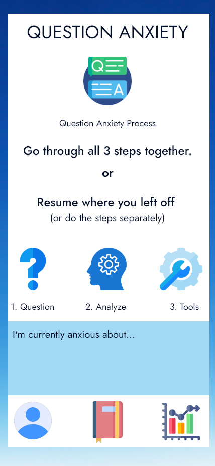 The welcome page of the mid fidelity prototype