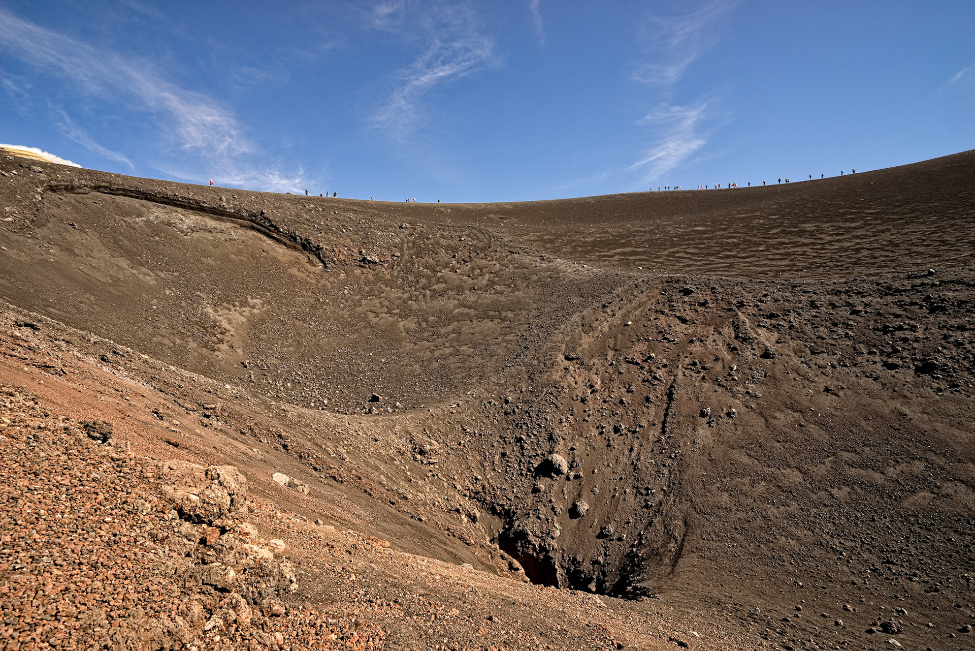 One of the main volvcano craters on Etna.