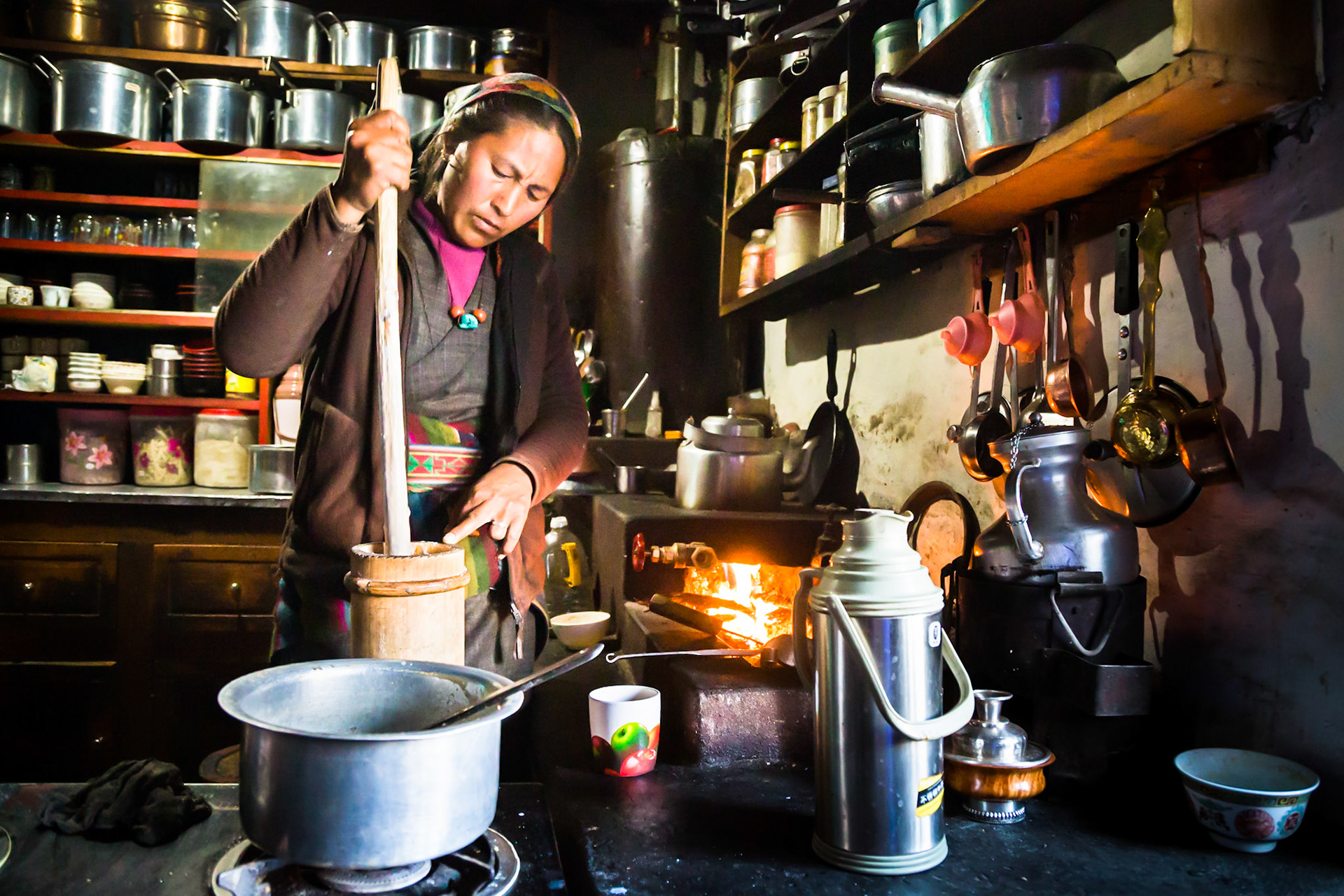 Churning tea