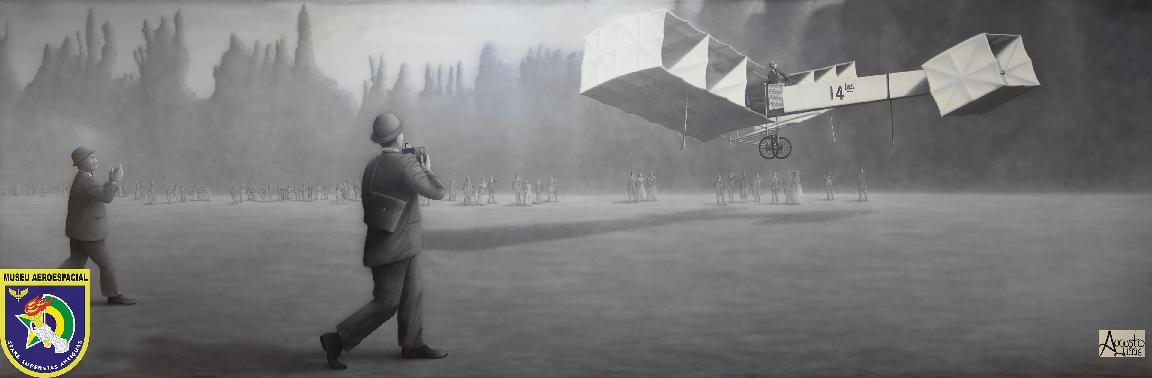 Painel Santos Dumont/Santos Dumont Panel - Museu Aeroespacial - Rio de Janeiro - Brazil