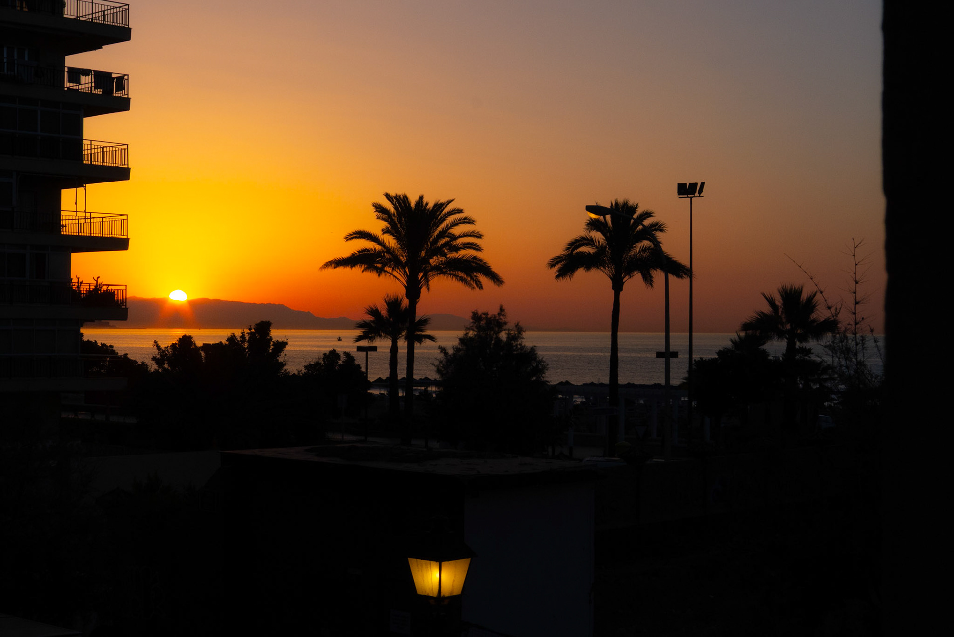 Editoral. Sunrise. Welcome to Spain