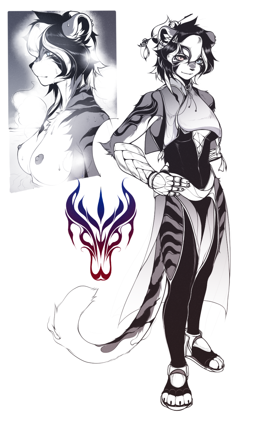 Female characters based on the "Siberian tiger Fighter" concept.