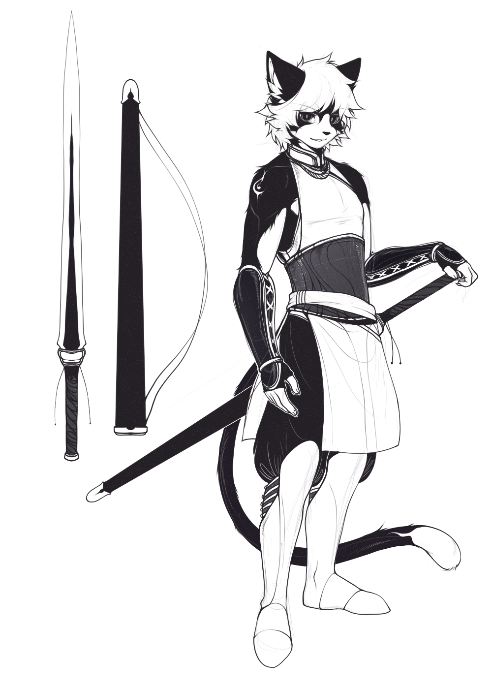 Black and White Cat Saber