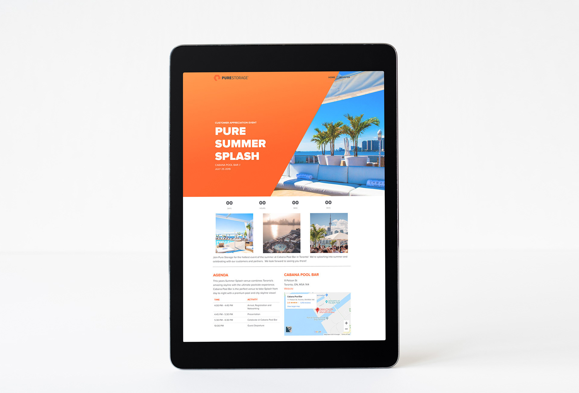 Web Design on tablet