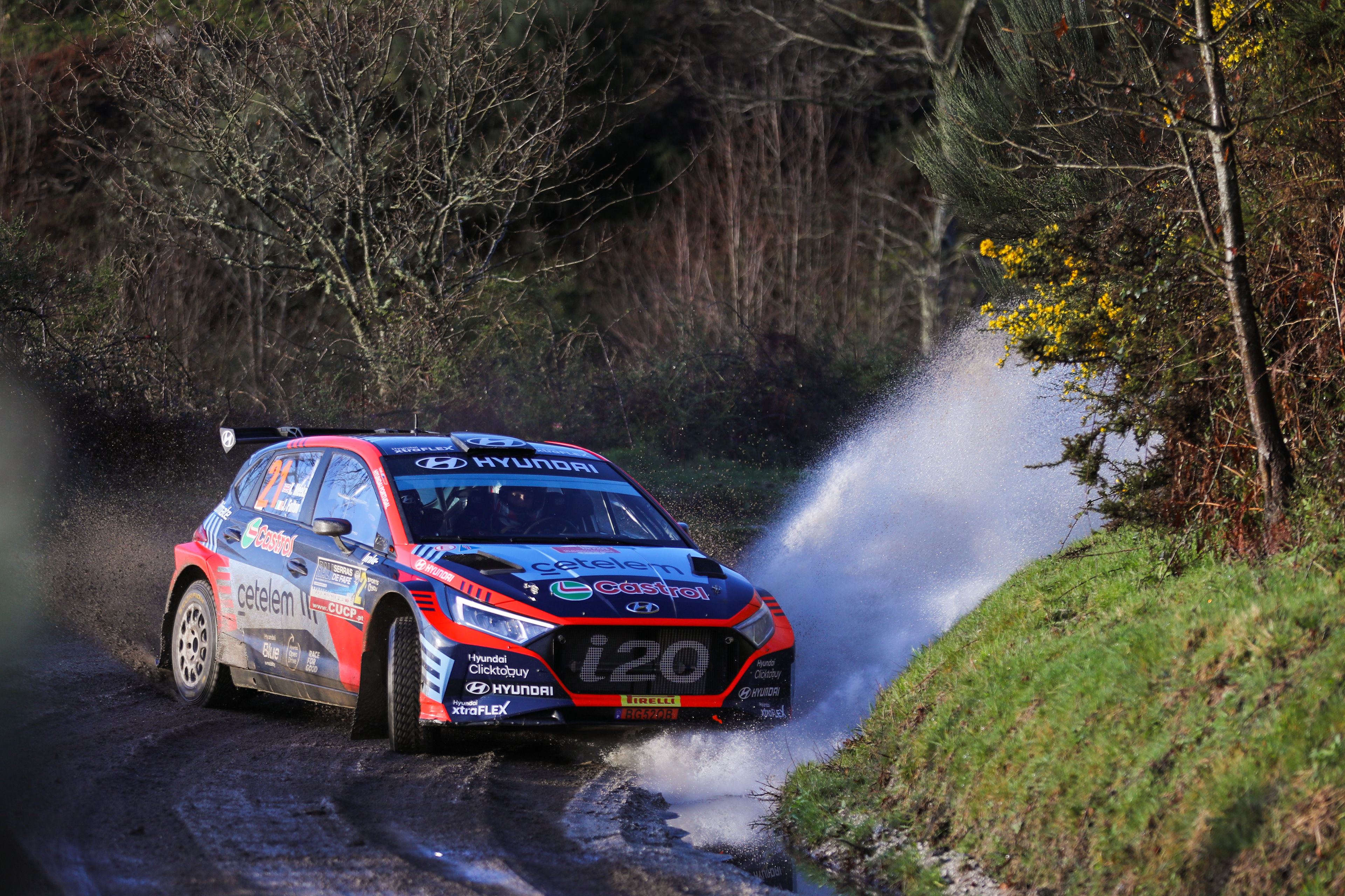 21 - Kris Meeke (GBR) / James Fulton (IRL) - Team Hyundai Portugal - Hyundai i20N Rally2 - Rally Serras de Fafe e Felgueiras 2024, February 23 2024, Fafe Portugal - Photo Edu Almeida / Zoom Motorsport