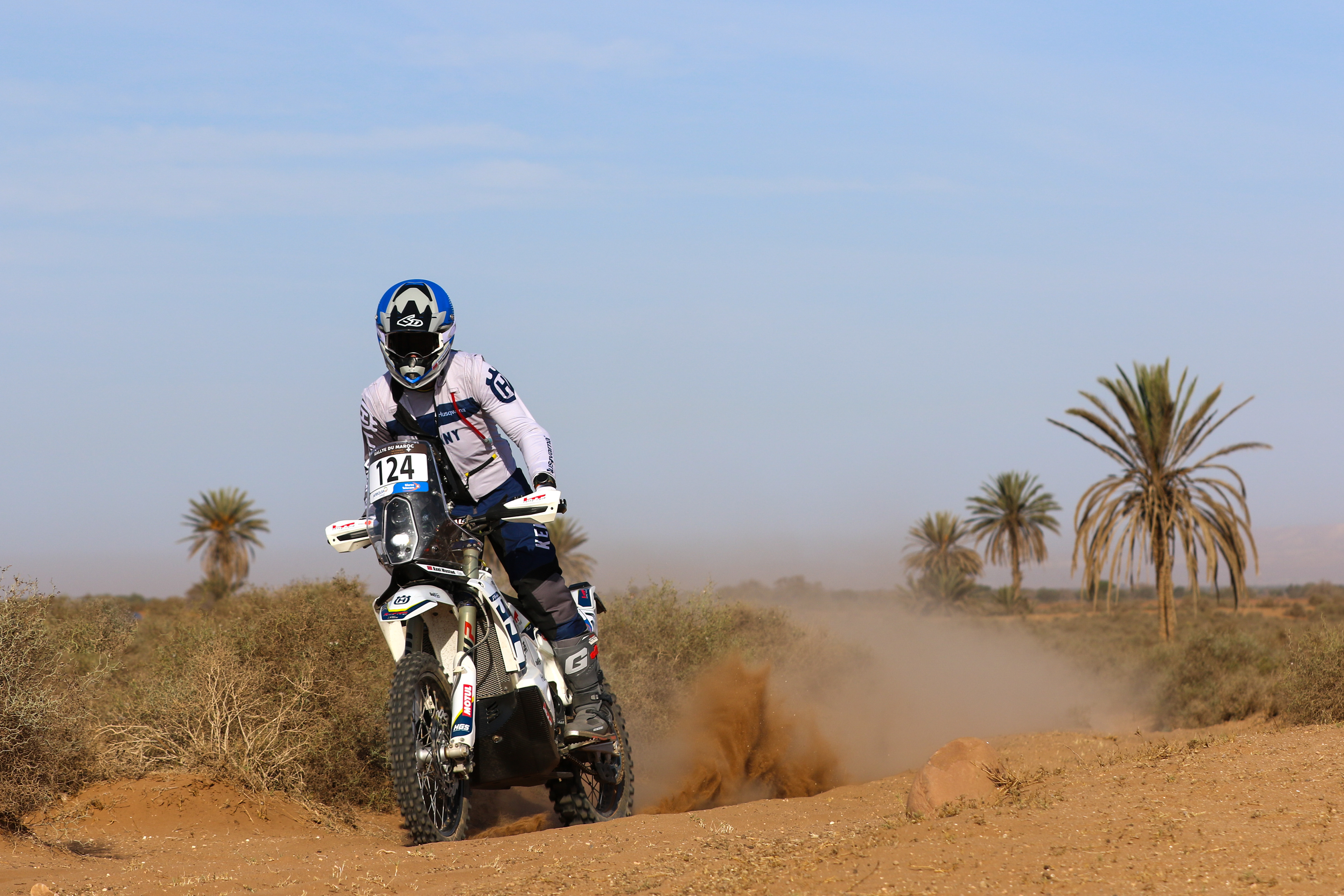 124 - Axel Mustad (NOR) - HT Rally Raid Husqvarna Racing - Husqvarna FR450 Rally - Rallye du Maroc 2023, October 13 2023, Agadir Morocoo - Photo Edu Almeida / Photos Dakar