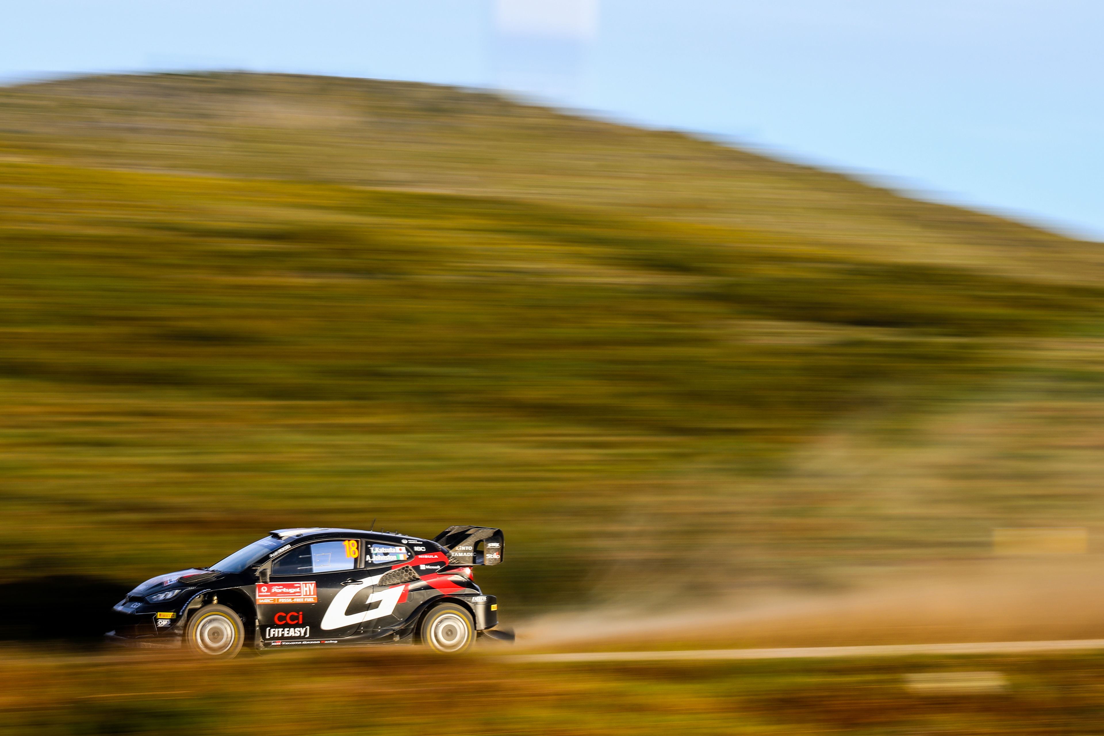 18 - Takamoto Katsuta (JPN) / Aaron Johnston (IRL) - Toyota Gazoo Racing WRT - Toyota GR Yaris Rally1 Hybrid - WRC Portugal 2024, May 12, Fafe Portugal - Photo Edu Almeida / Zoom Motorsport 