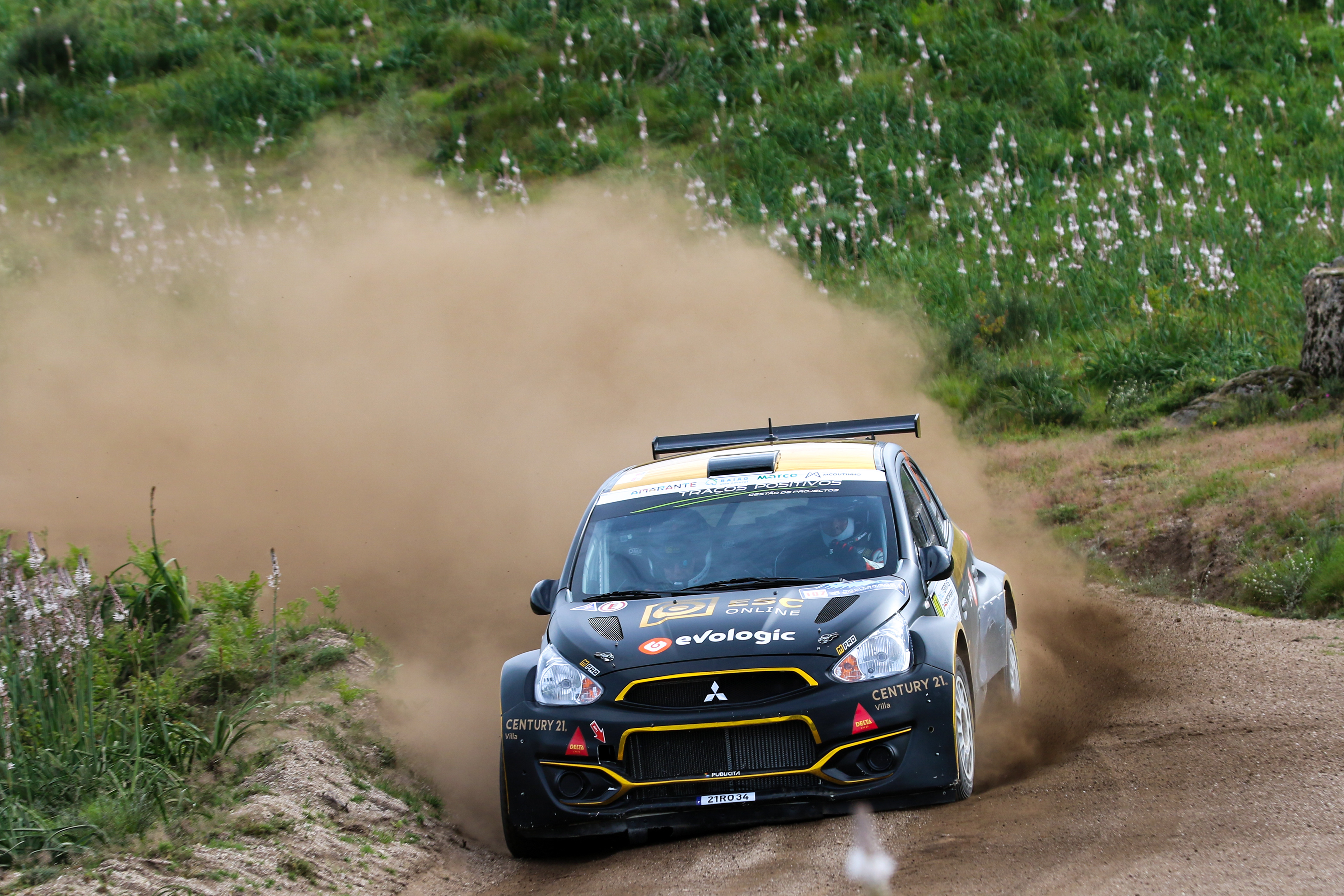 107 - Rui Madeira (PRT) / Nuno Rodrigues da Silva (PRT) - Mitsubishi Mirage - Rali Terras D’Aboboreira 2023, April 28 2023, Amarante Portugal - Photo Edu Almeida / Zoom Motorsport 