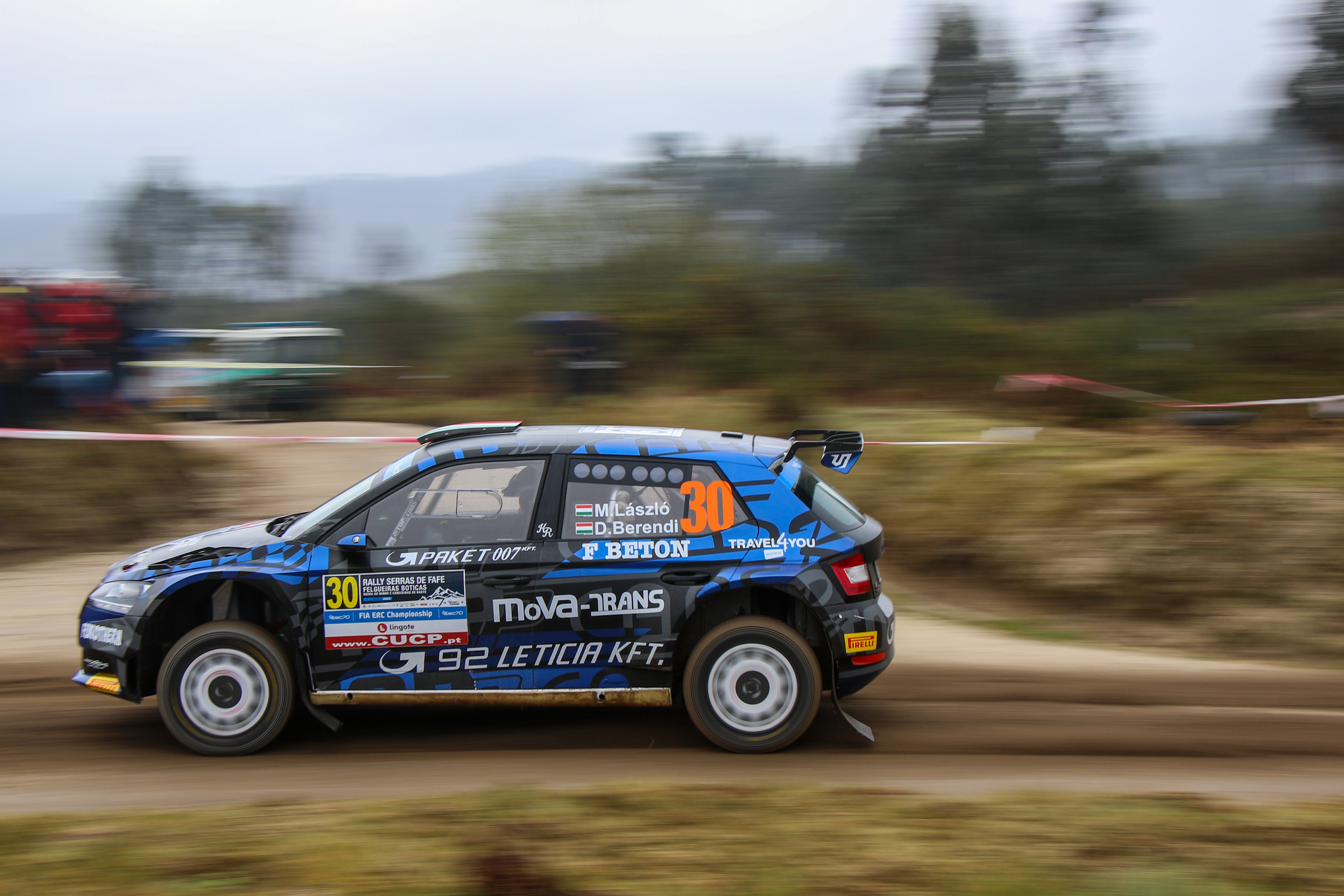 30 - Martin Laszlo (HUN) / David Berendi (HUN) - Topp-Cars Rally Team - Skoda Fabia Evo - ERC Portugal 2023, March 10 2023, Fafe Portugal - Photo Edu Almeida / Zoommotorsport 