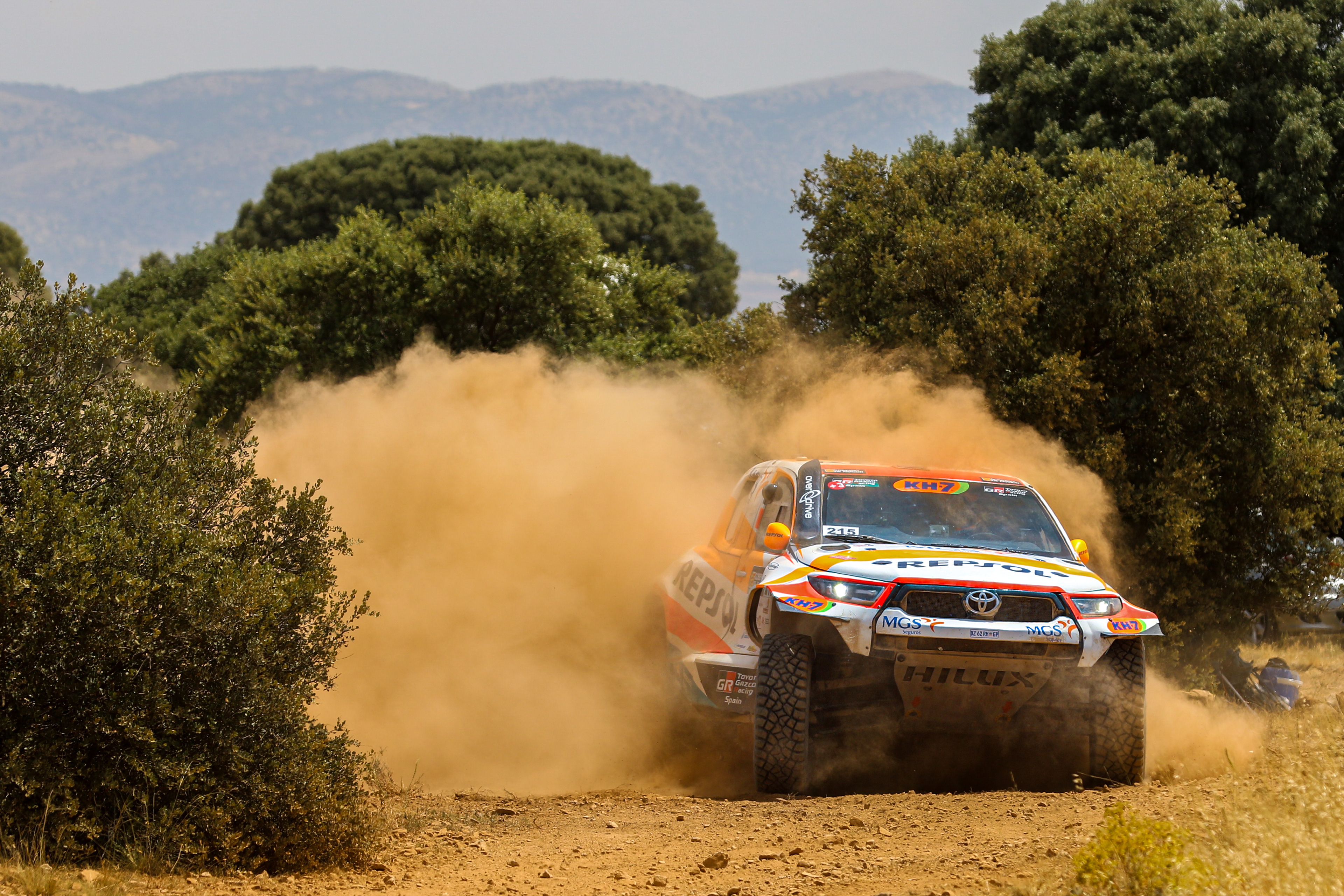 215 - Isidre Esteve Pujol (ESP) / jOSE Mª Villalobos Valcarcel (ESP) - Overdrive Racing - Toyota Hilux - Baja Aragon 2023, July 20 2023, Teruel Spain - Photo Edu Almeida / Photos Dakar