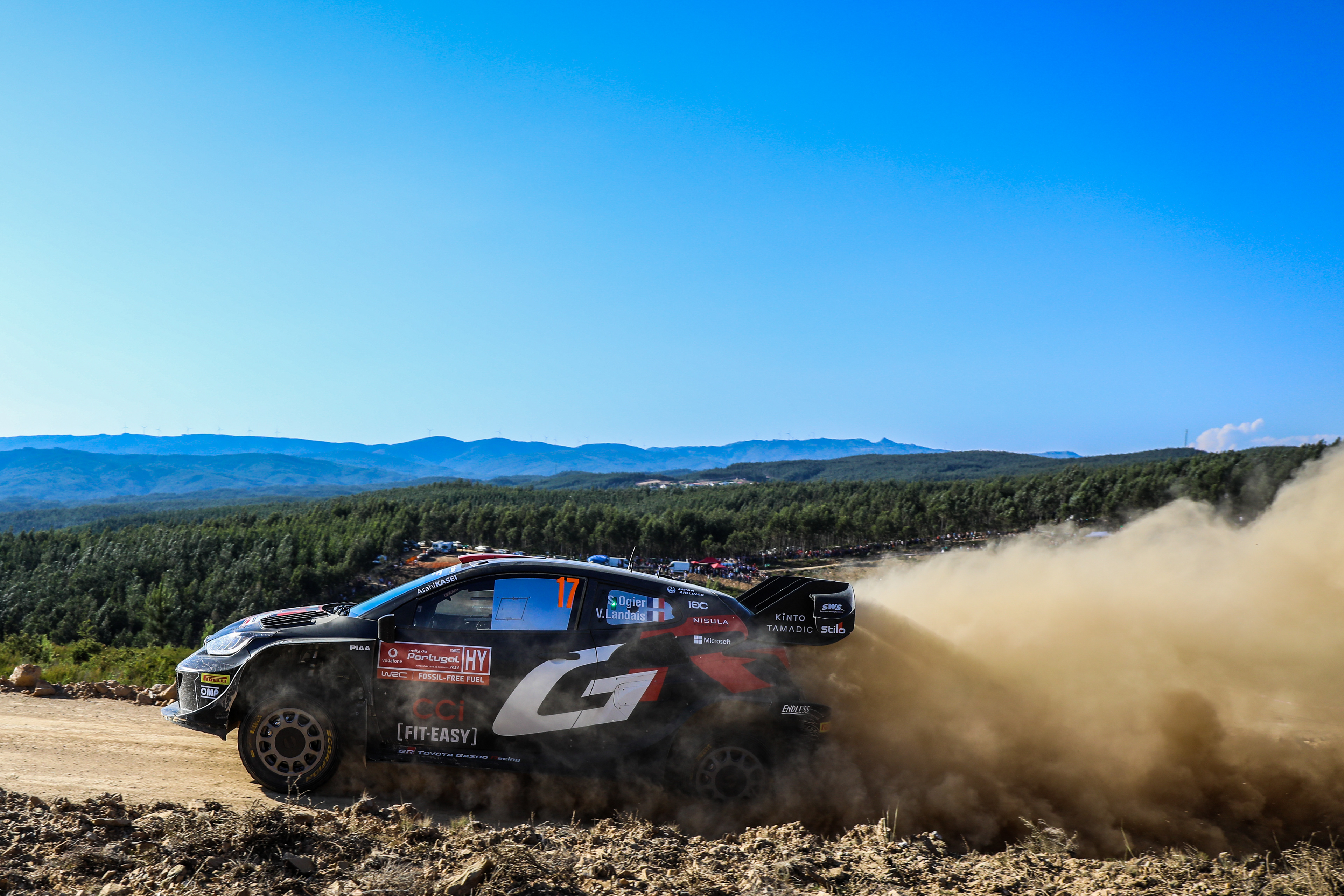 17 - Sebastien Orgier (FRA) / Vicent Landais (FRA) - Toyota Gazoo Racing WRT - Toyota GR Yaris Rally1 Hybrid - WRC Portugal 2024, May 12, Mortagua Portugal - Photo Edu Almeida / Zoom Motorsport 