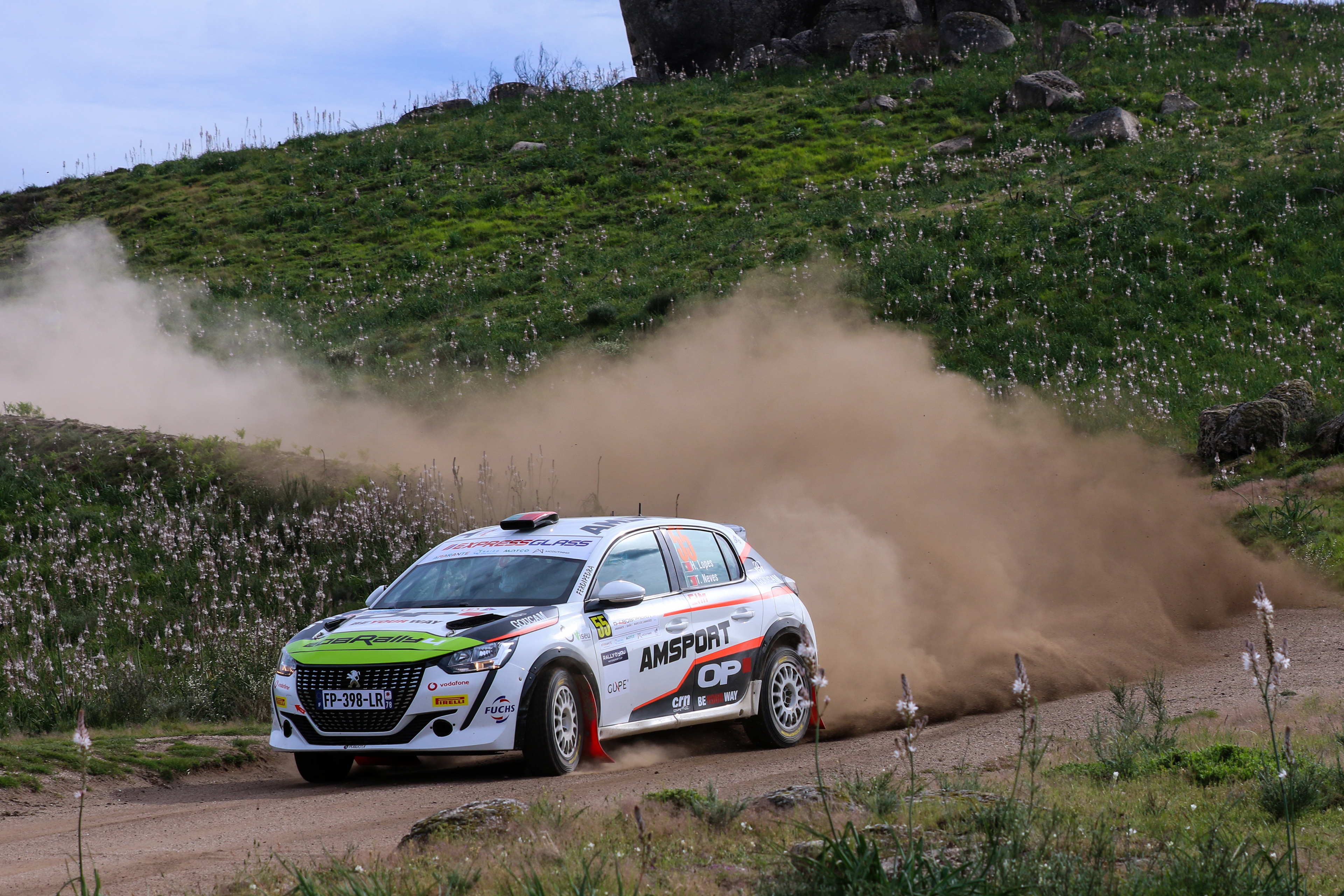 55 - Hugo Lopes (PRT) / Tiago Neves (PRT) - Peugeot 208 Rally4 - Rali Terras D’Aboboreira 2023, April 28 2023, Amarante Portugal - Photo Edu Almeida / Zoom Motorsport