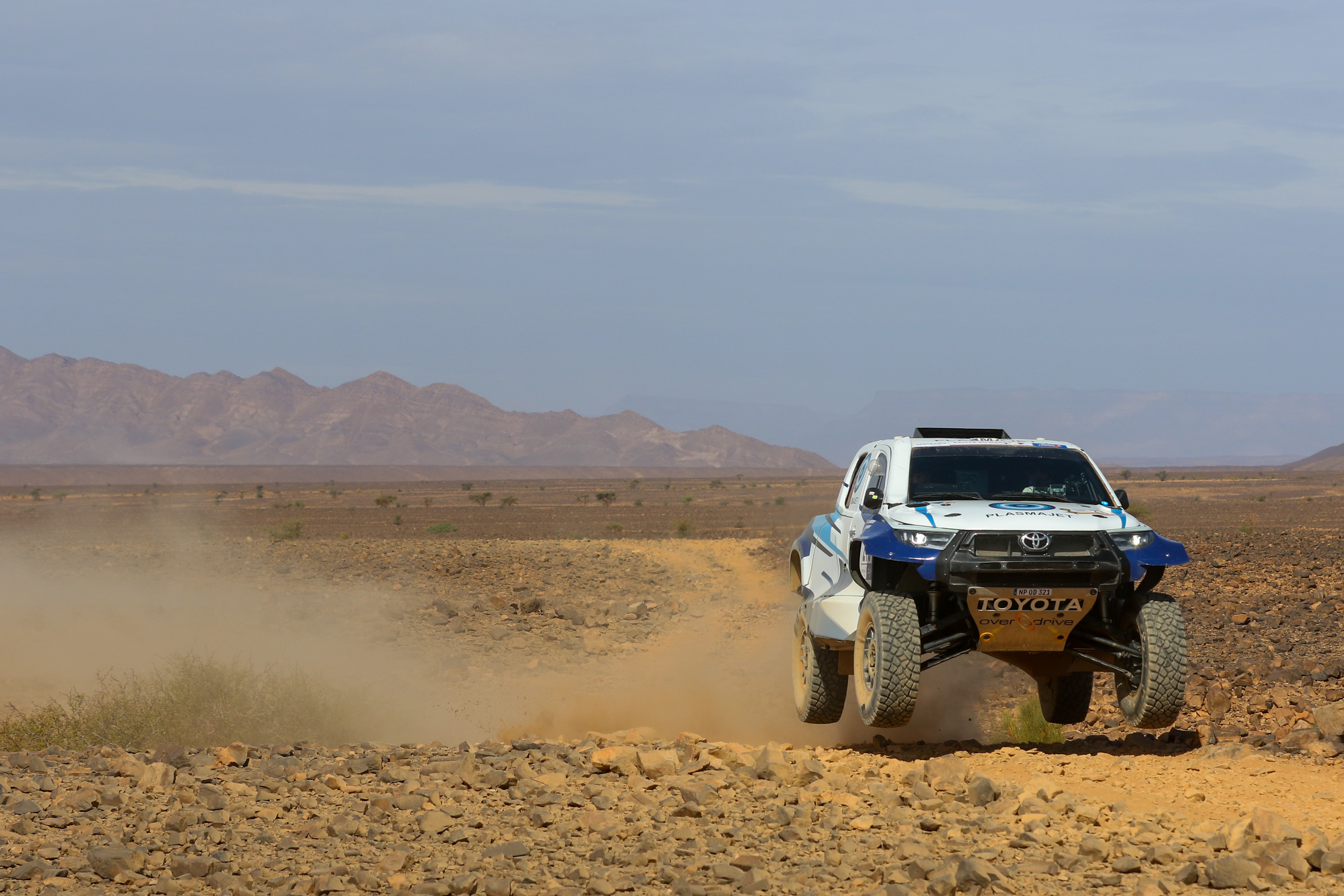  210 - Denis Krotov (KGZ) / Konstantin Zhiltsov (ISR) - Overdrive Racing - Toyota Hilux Overdrive - Rallye du Maroc 2023, October 15 2023, Zagora Morocoo - Photo Edu Almeida / Photos Dakar
