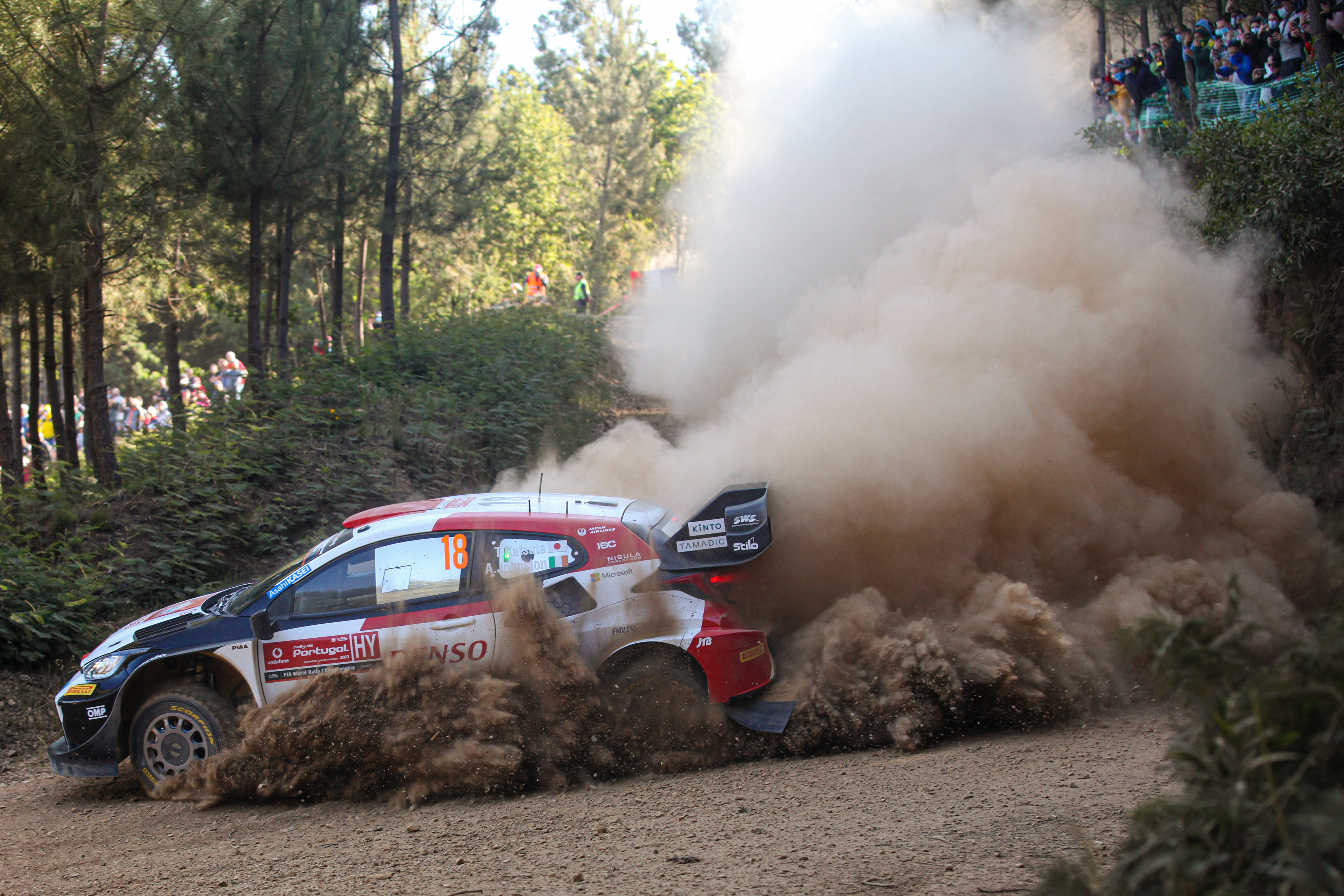 18 - Takamoto Katsuta (JPN) / Aaron Johnston (IRL) - Toyota Gazoo Racing WRT - Toyota GR Yaris Rally1 Hybrid - WRC Portugal 2023, May 12 2023, Lousã Portugal - Photo Edu Almeida / Zoom Motorsport 