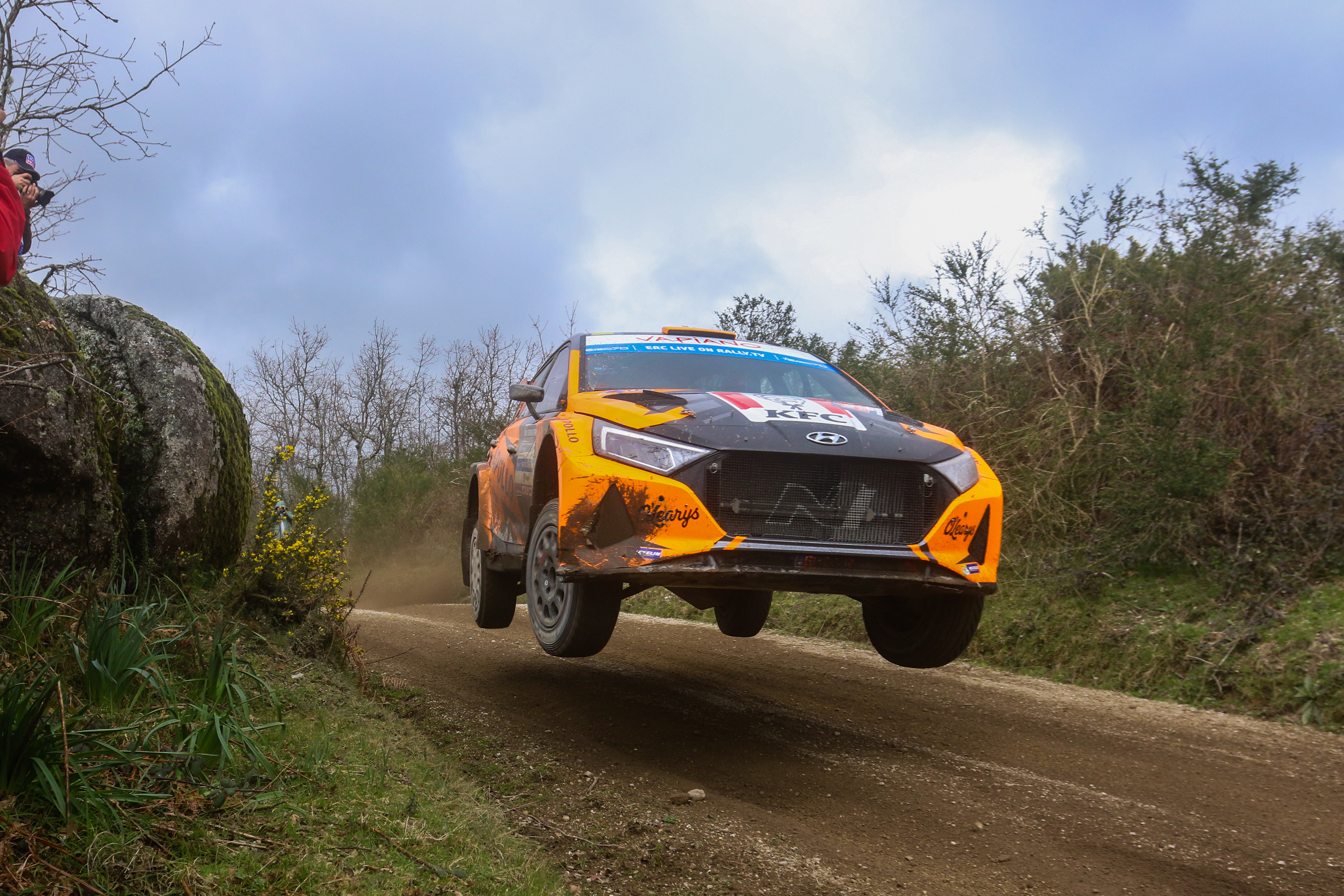 24 - Georg Linnamae (EST) / James Morgan (GBR) - RedGrey - Hyundai i20N - ERC Portugal 2023, March 10 2023, Fafe Portugal - Photo Edu Almeida / Zoommotorsport 