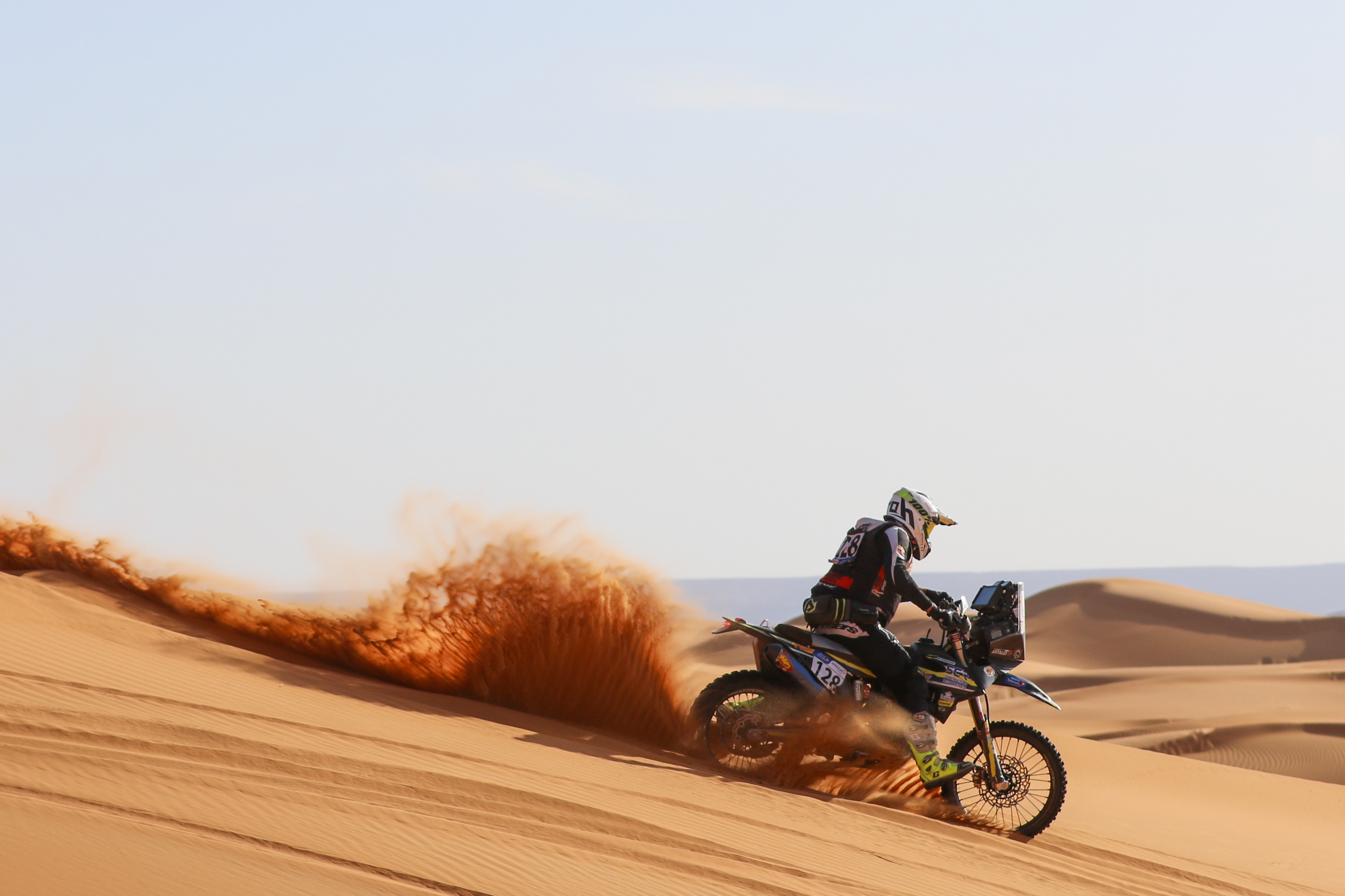 128 - Clément Artaud (FRA) - Dumontier Racing - Husqvarna 450 - Rallye du Maroc 2023, October 18 2023, Merzouga Morocoo - Photo Edu Almeida / Photos Dakar