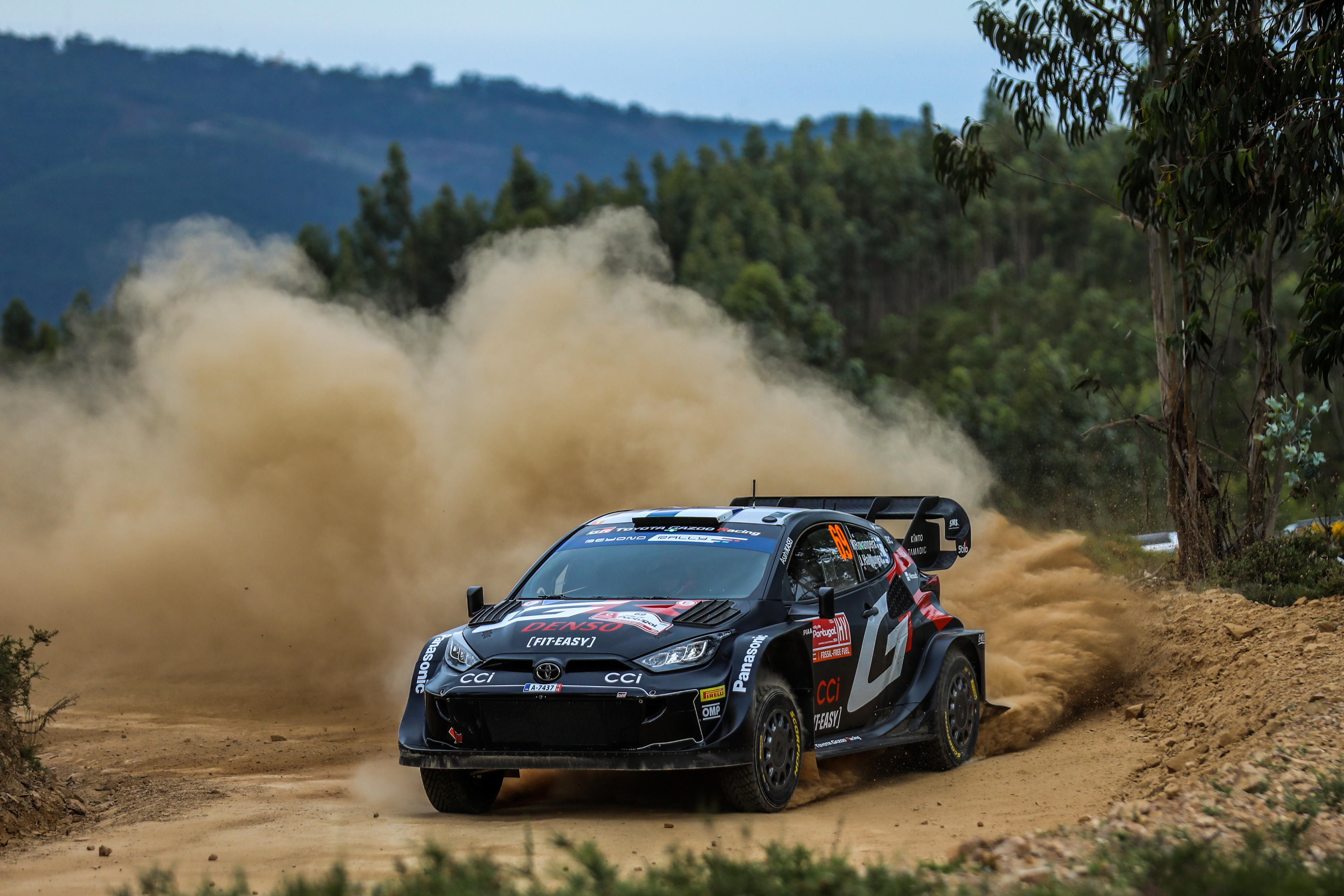 69 - Kalle Rovanpera (FIN) / Jonne Halttunen (FIN) - Toyota Gazoo Racing WRT - Toyota GR Yaris Rally1 Hybrid - WRC Portugal 2024, May 12, Baltar Portugal - Photo Edu Almeida / Zoom Motorsport 