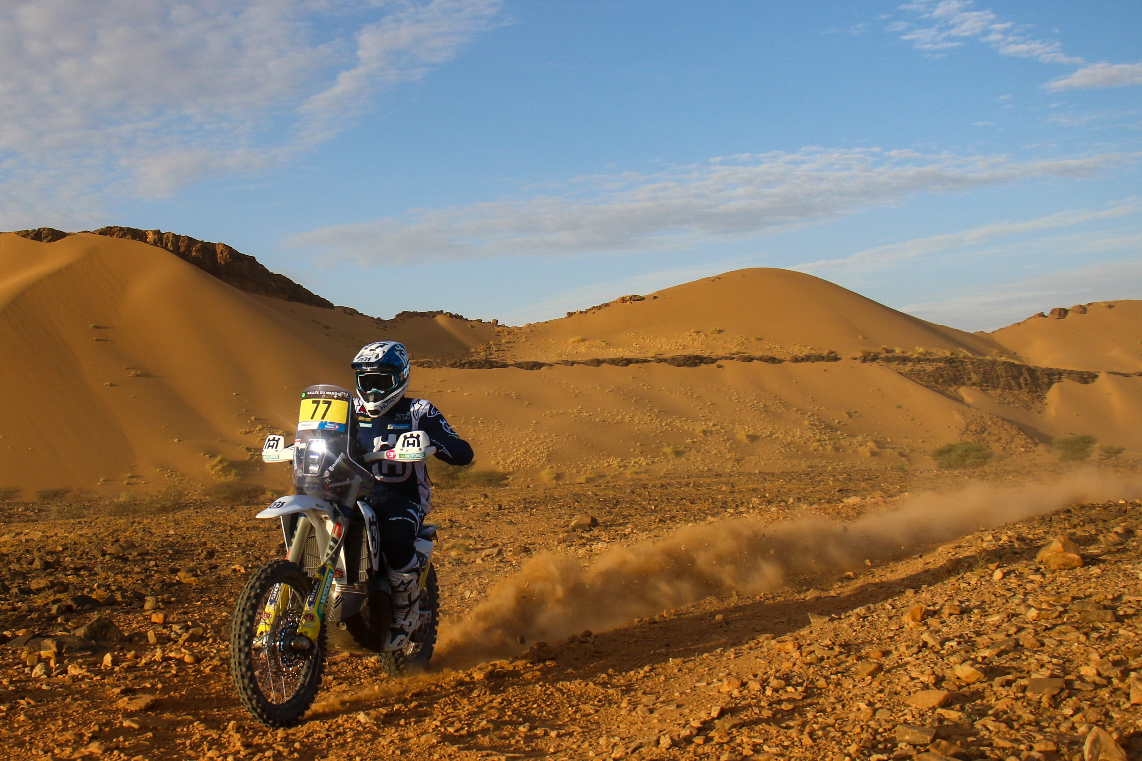 77 - Lucian Benavides (ARG) - Husqvarna Factory Racing - Husqvarna 450 Rally Factory, October 17 2023, Zagora Morocoo - Photo Edu Almeida / Photos Dakar