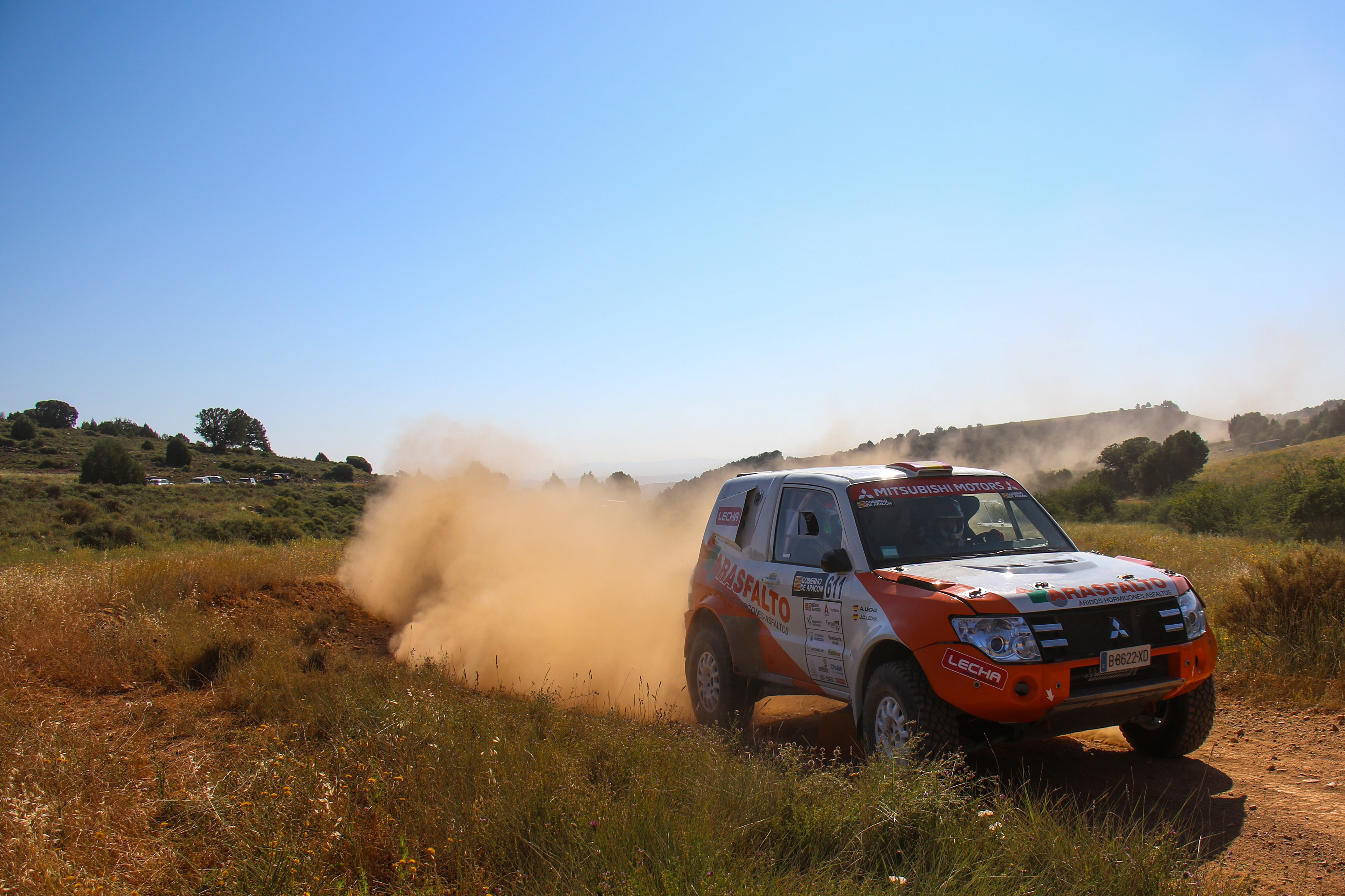 611 - Juan Carlos Lecha Aguilar (ESP) / Adrián Lecha Cubero - Real Automóvil Club Circuito Guadalupe - Mitsubishi Montero Proto - Baja Aragon 2023, July 20 2023, Teruel Spain - Photo Edu Almeida / Photos Dakar