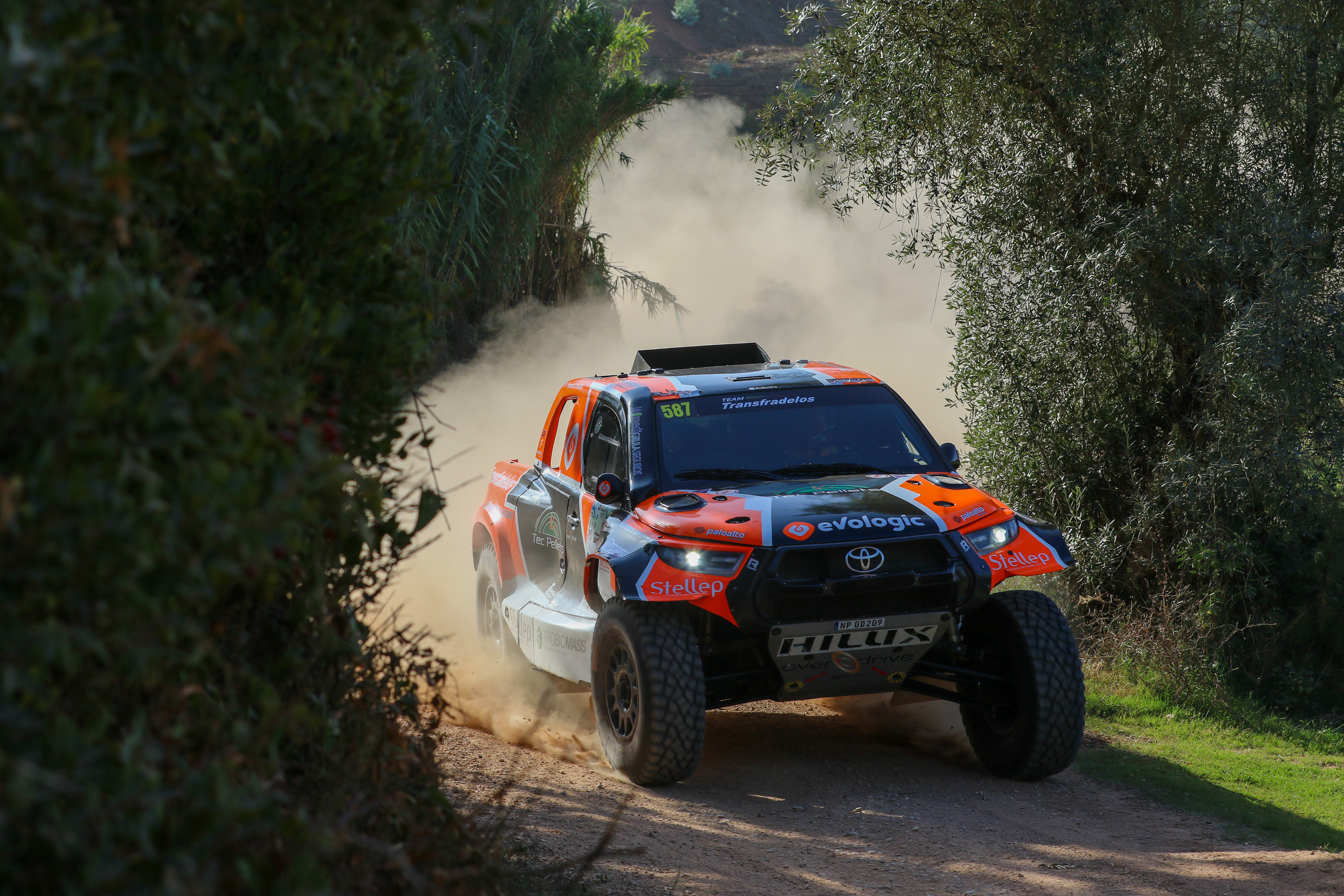 587 - Tiago Reis (PRT) / Valter Cardoso (PRT) - Team Transfradelos - Toyota Hilux T1+ - Baja TT do Oeste 2023, October 6 2023, Torres Vedras - Photo Edu Almeida / Zoommotorsport 