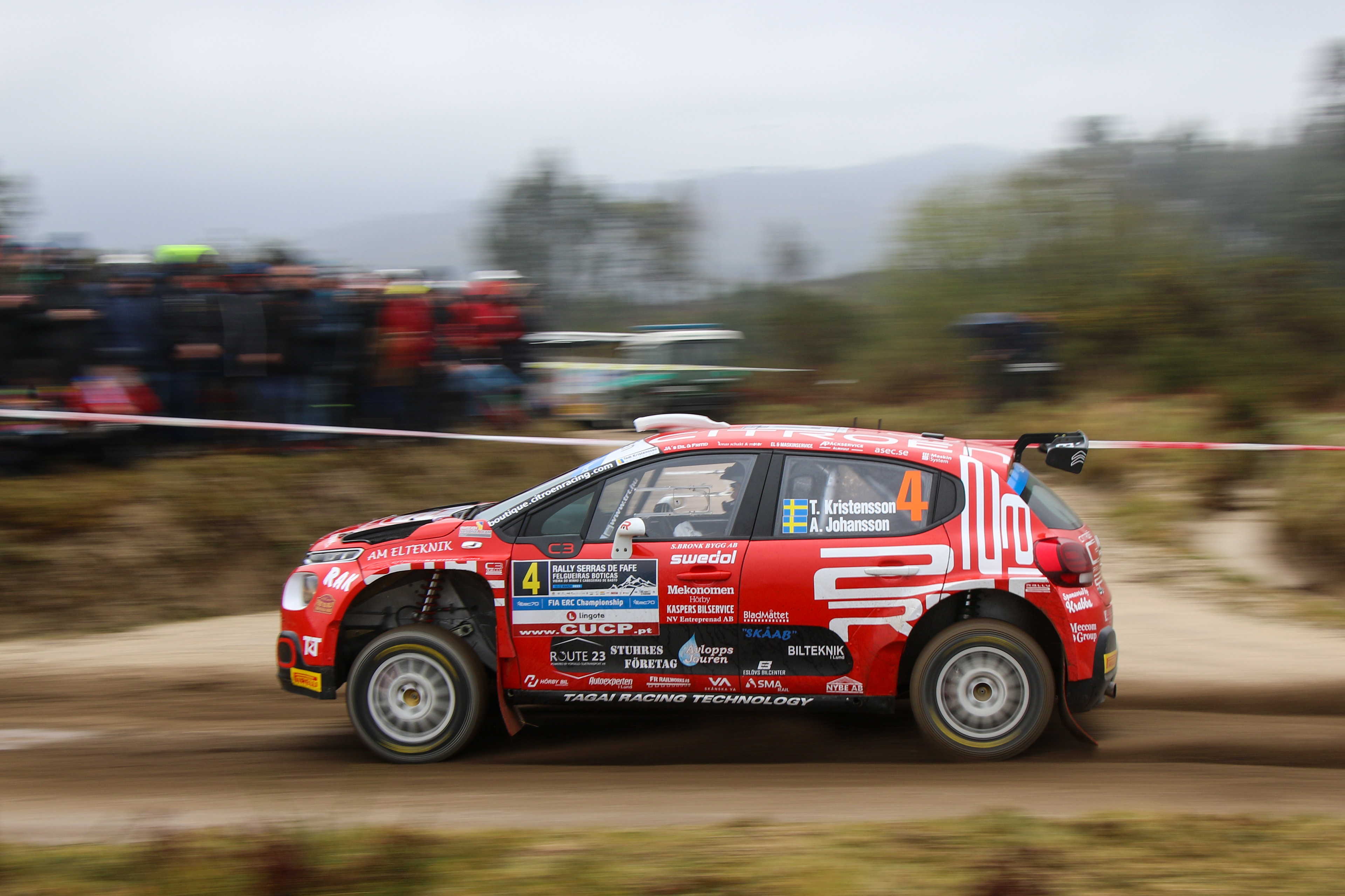 4 - Tom Kristensson (SWE) / Andreas Johansson (SWE) - Bilteknik TRT Citroen Racing Team - Citroen C3 - ERC Portugal 2023, March 10 2023, Fafe Portugal - Photo Edu Almeida / Zoommotorsport 