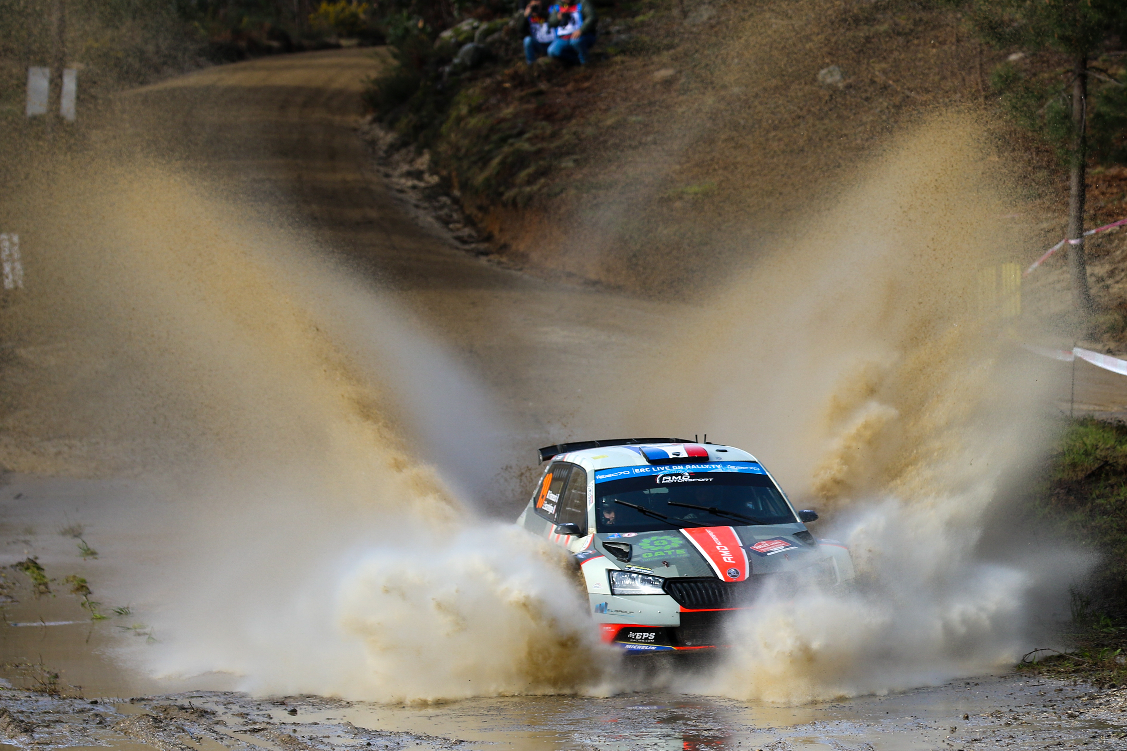 19 - Mathieu Franceschi (FRA) / Jules Escartefigue (FRA) - Skoda Fabia - ERC Portugal 2023, March 10 2023, Fafe Portugal - Photo Edu Almeida / Zoommotorsport 